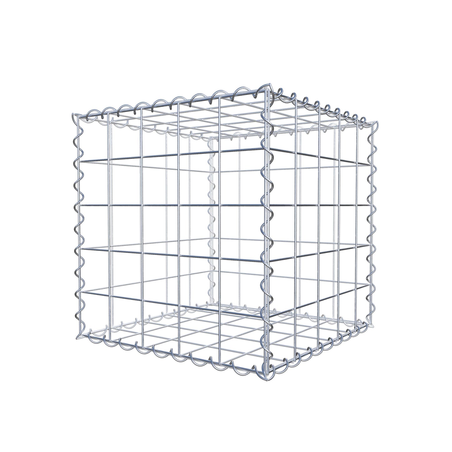 Gabion 50 cm x 50 cm x 50 cm (L x H x D), mesh size 10 cm x 10 cm, spiral