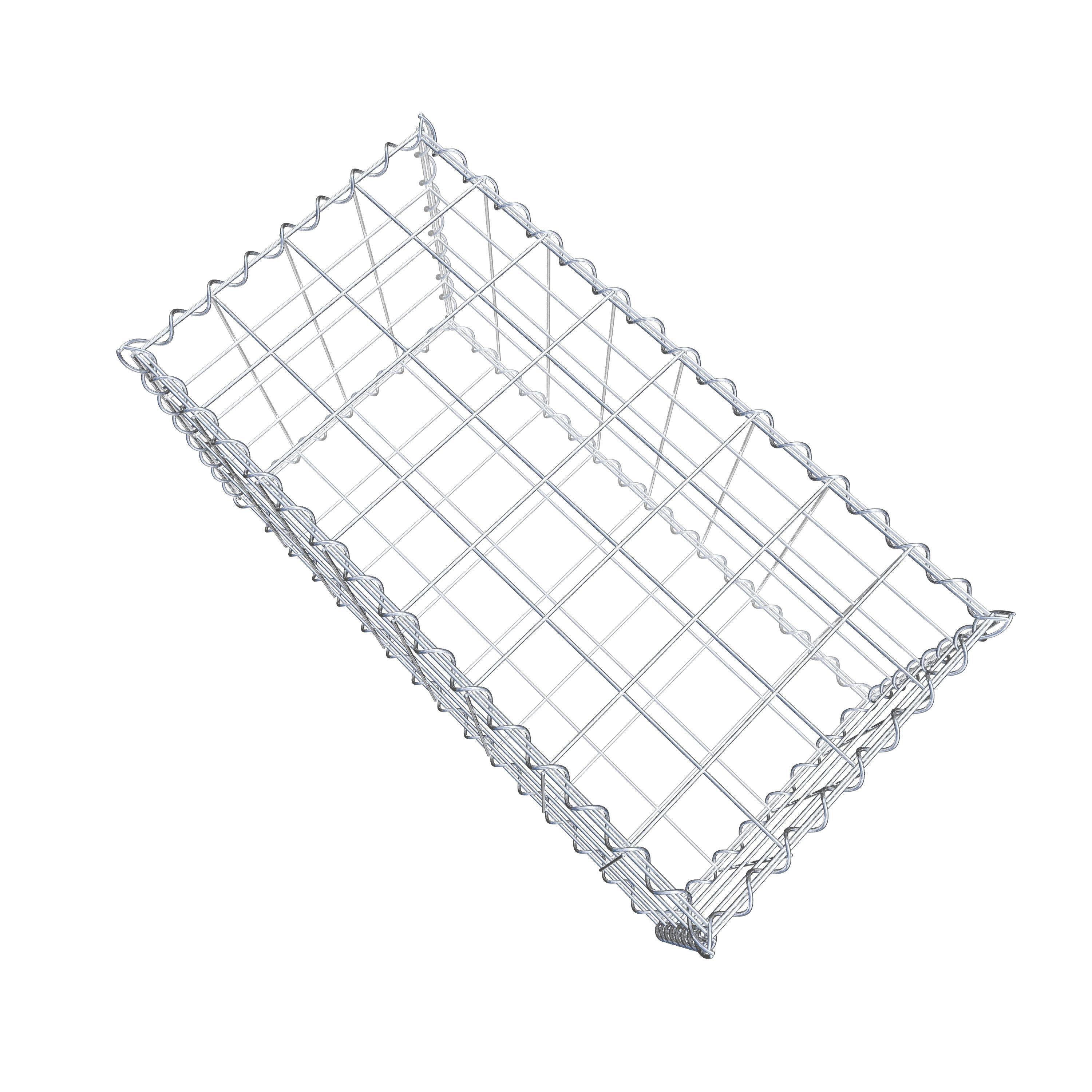 Schanskorf 80 cm x 40 cm x 40 cm (L x H x D), maaswijdte 10 cm x 10 cm, spiraal