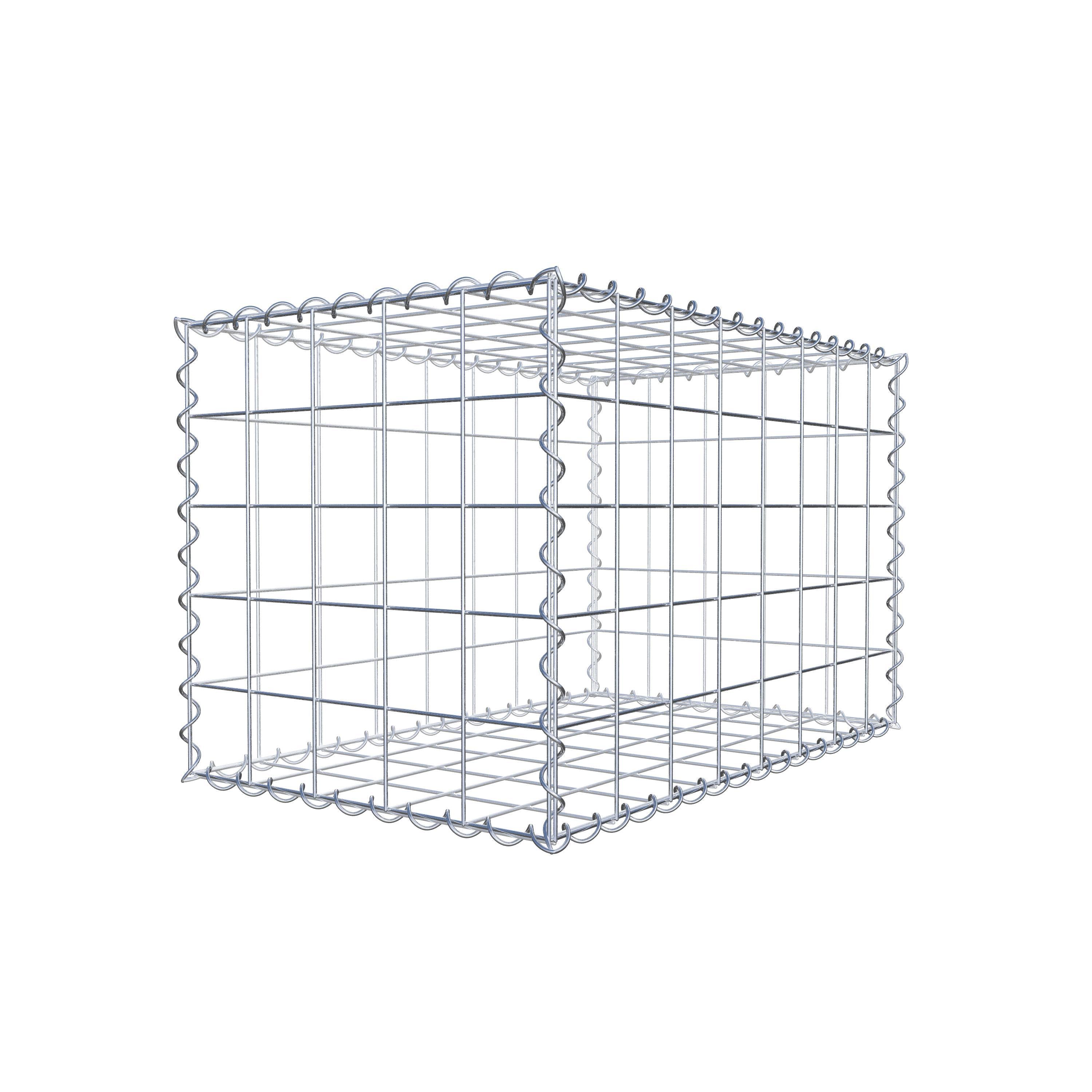 Gabion 80 cm x 50 cm x 50 cm (L x H x D), maskestørrelse 10 cm x 10 cm, spiral