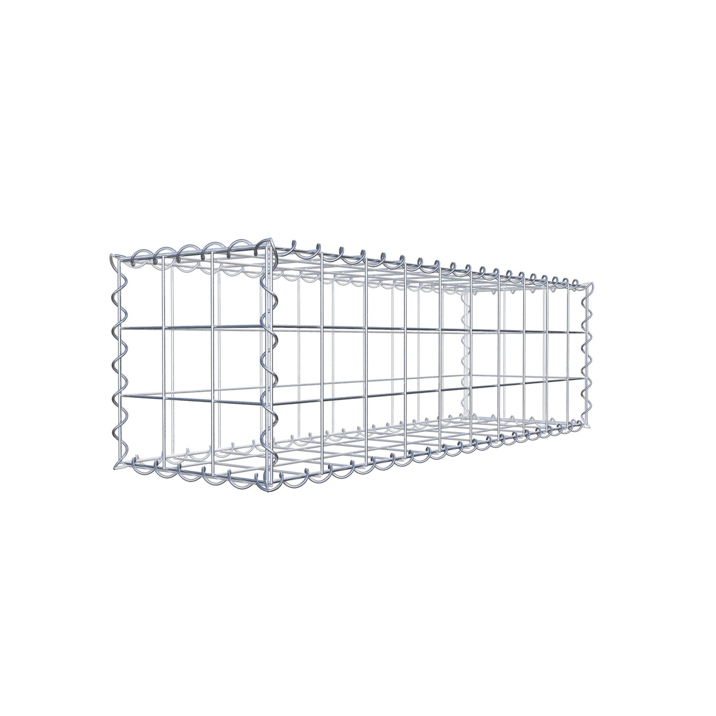 Gabbione 100 cm x 30 cm x 30 cm (L x H x P), maglia 10 cm x 10 cm, spirale