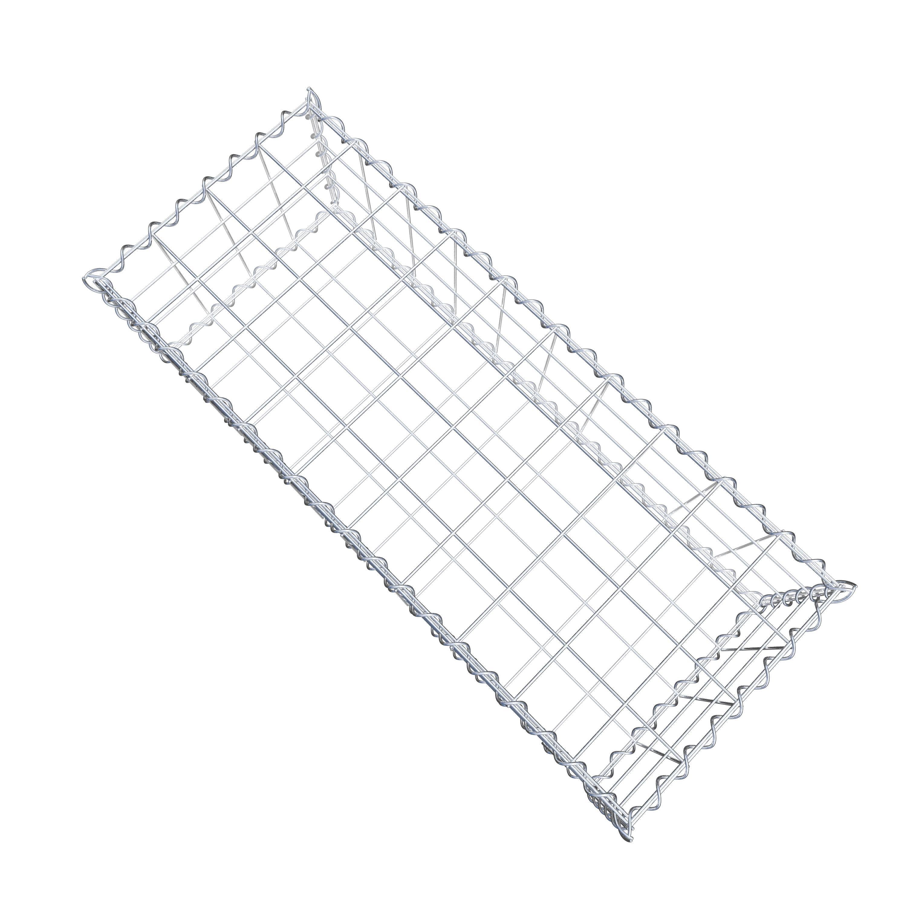 Schanskorf 100 cm x 30 cm x 40 cm (L x H x D), maaswijdte 10 cm x 10 cm, spiraal