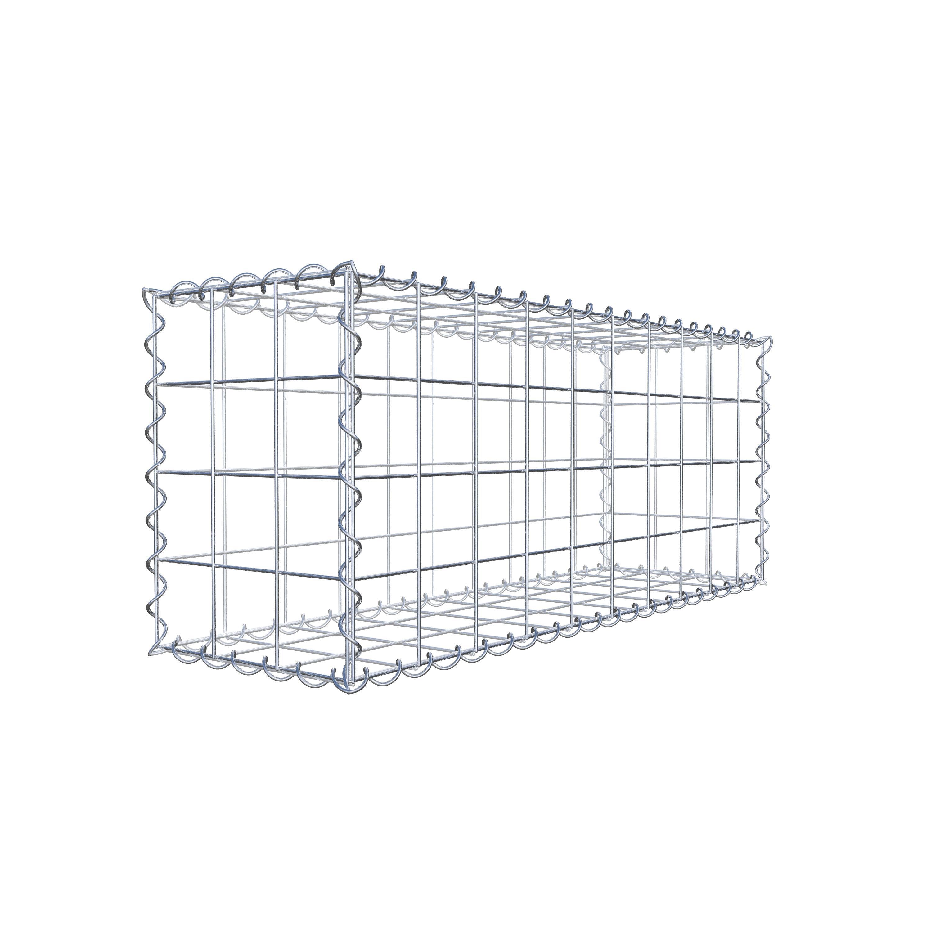 Gabione 100 cm x 40 cm x 30 cm (L x H x T), Maschenweite 10 cm x 10 cm, Spirale