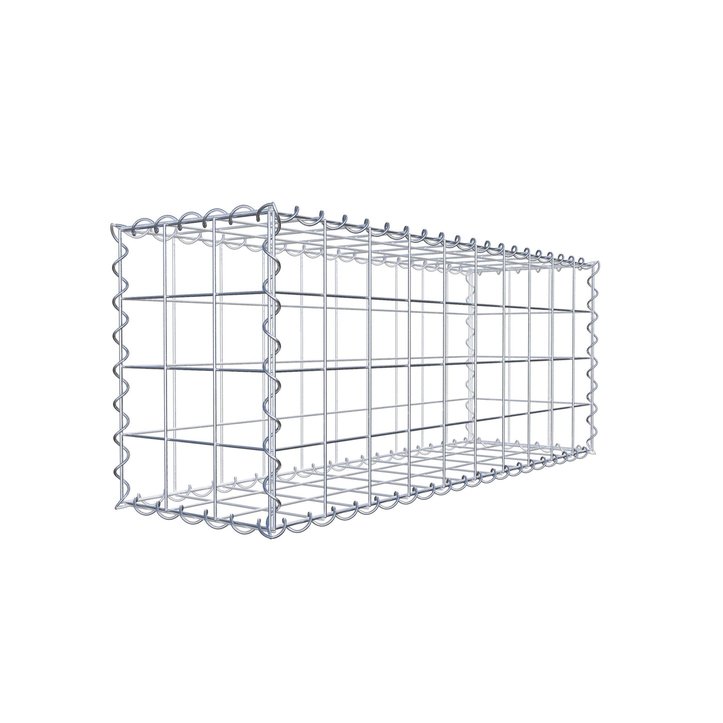 Gabion 100 cm x 40 cm x 30 cm (L x H x D), maskstorlek 10 cm x 10 cm, spiral