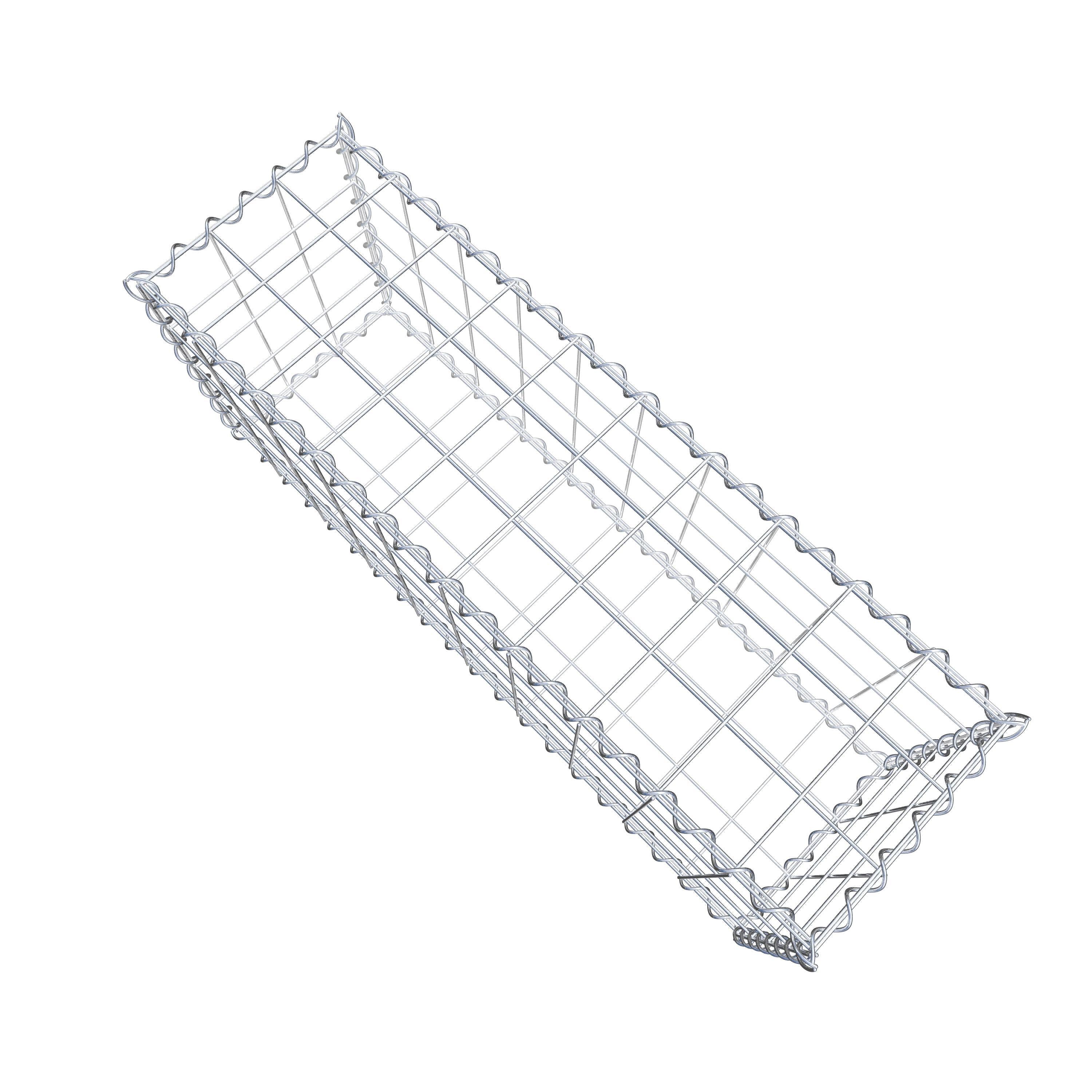 Schanskorf 100 cm x 40 cm x 30 cm (L x H x D), maaswijdte 10 cm x 10 cm, spiraal