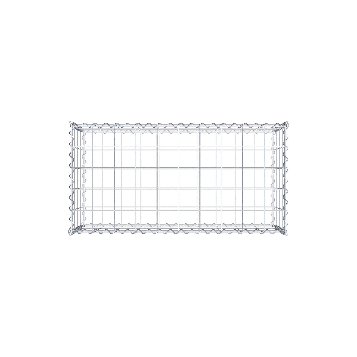 Gabione 100 cm x 40 cm x 50 cm (L x H x T), Maschenweite 10 cm x 10 cm, Spirale