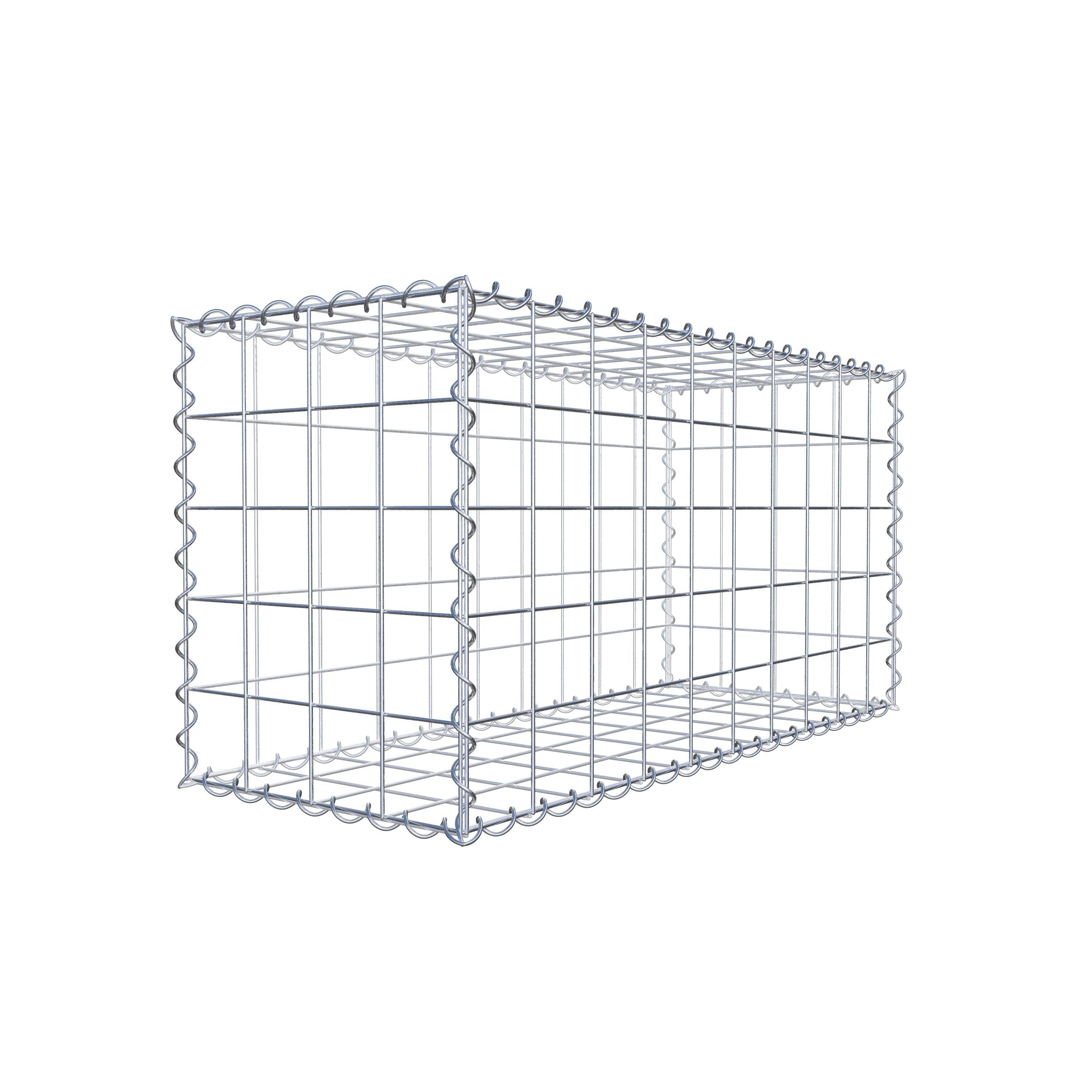 Schanskorf 100 cm x 50 cm x 40 cm (L x H x D), maaswijdte 10 cm x 10 cm, spiraal