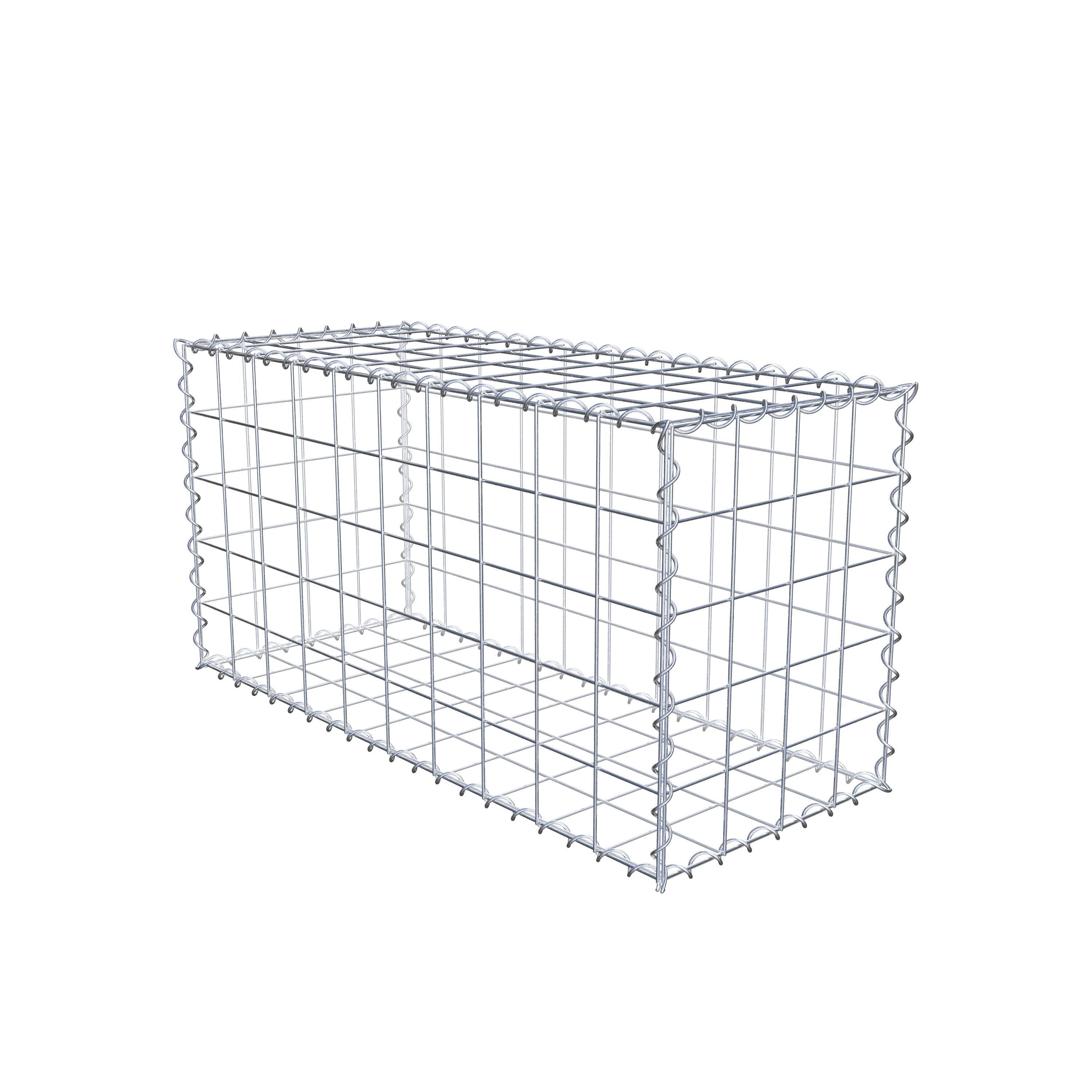 Gabion 100 cm x 50 cm x 40 cm (L x H x D), maskestørrelse 10 cm x 10 cm, spiral