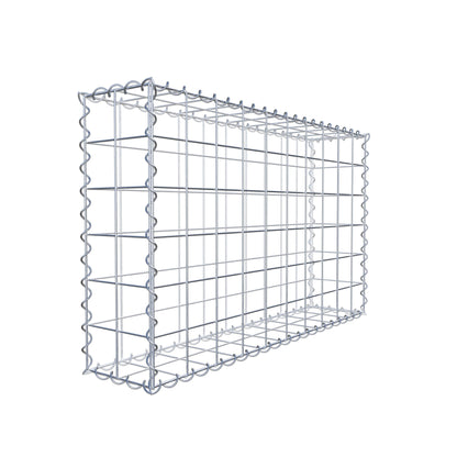 Schanskorf 100 cm x 60 cm x 20 cm (L x H x D), maaswijdte 10 cm x 10 cm, spiraalvormig