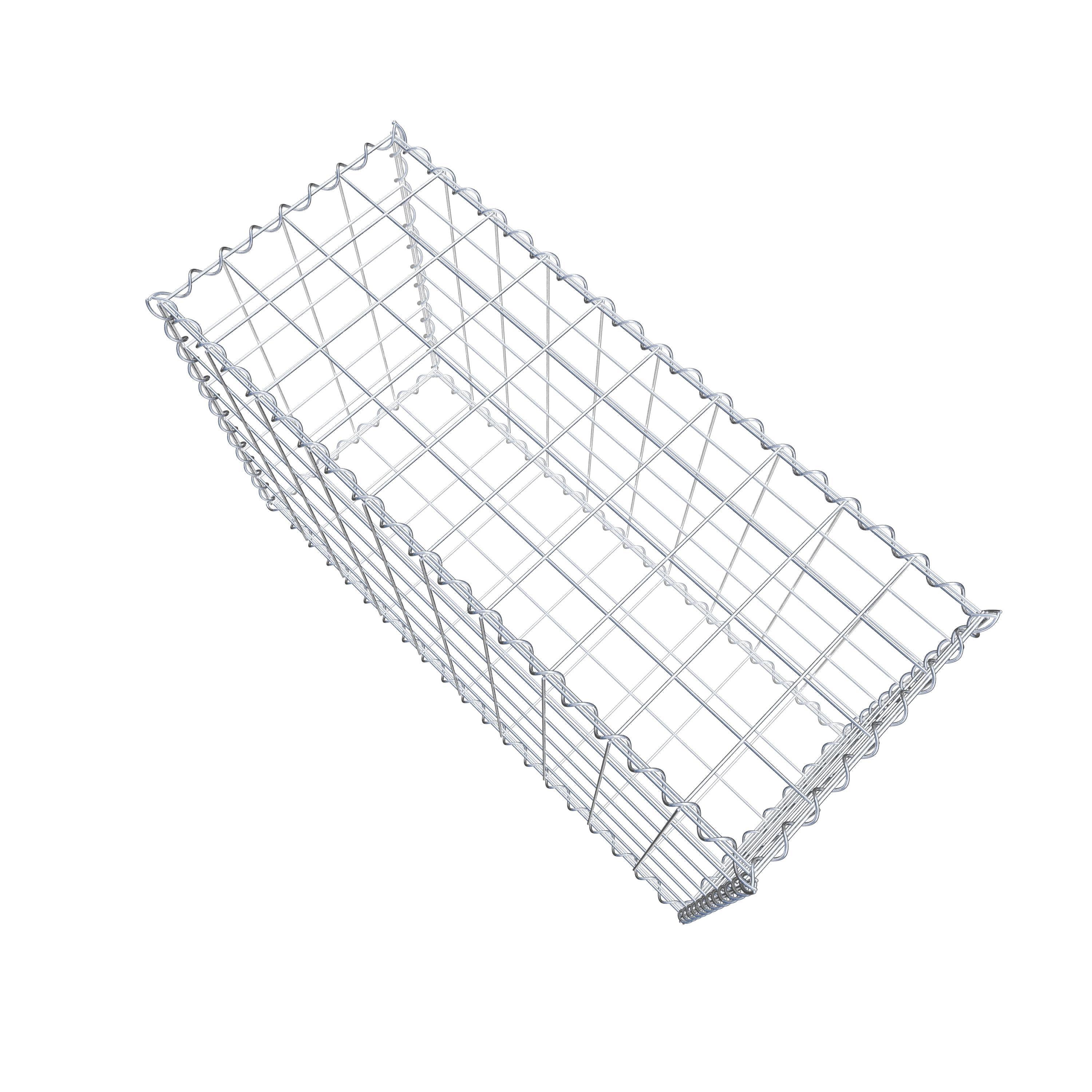 Schanskorf 100 cm x 60 cm x 40 cm (L x H x D), maaswijdte 10 cm x 10 cm, spiraal