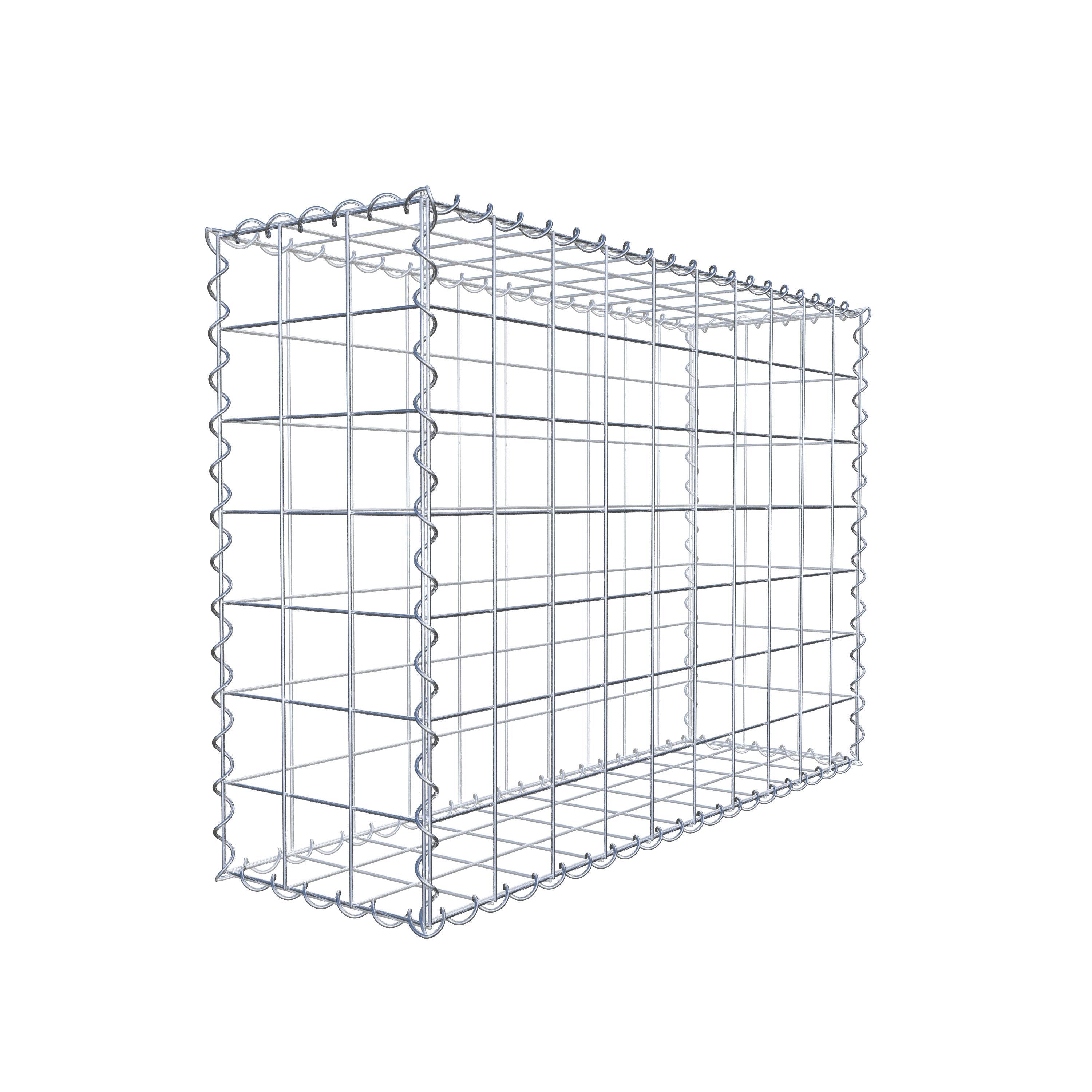 Gabion 100 cm x 70 cm x 30 cm (L x H x D), maskestørrelse 10 cm x 10 cm, spiral