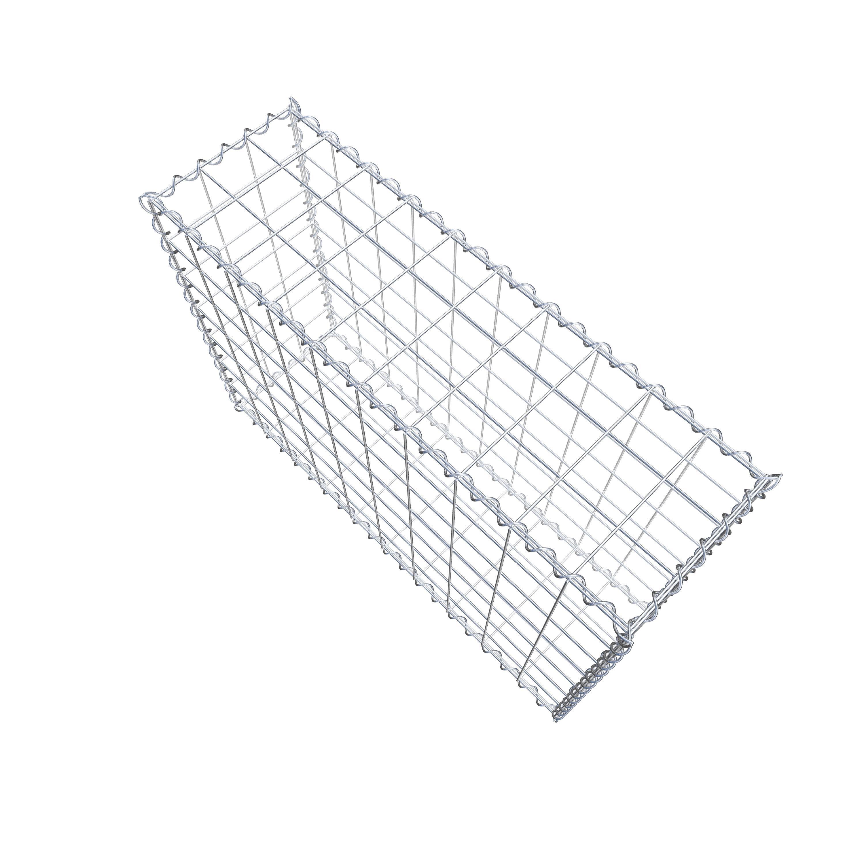 Gabion 100 cm x 70 cm x 30 cm (L x H x D), maskestørrelse 10 cm x 10 cm, spiral