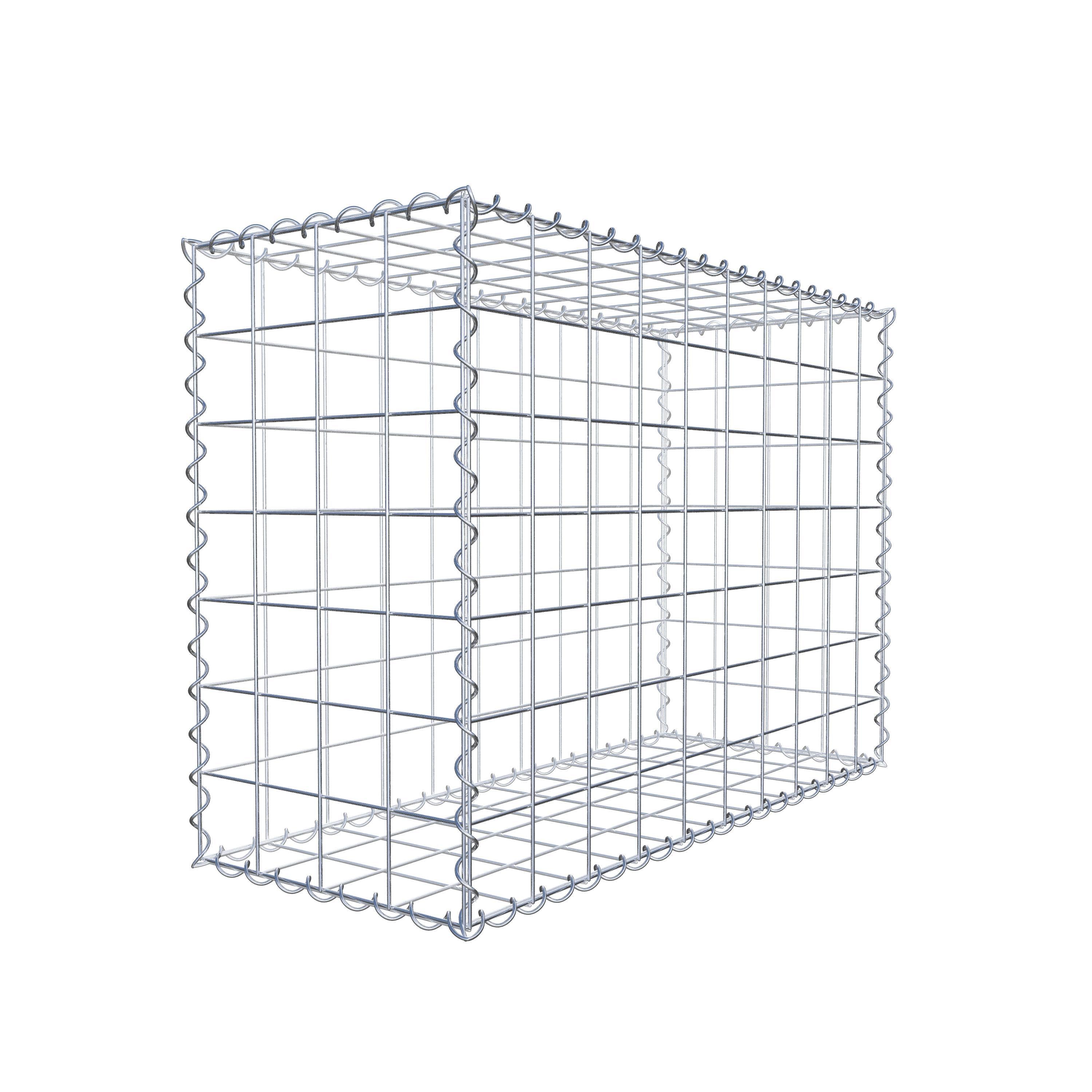 Schanskorf 100 cm x 70 cm x 40 cm (L x H x D), maaswijdte 10 cm x 10 cm, spiraal