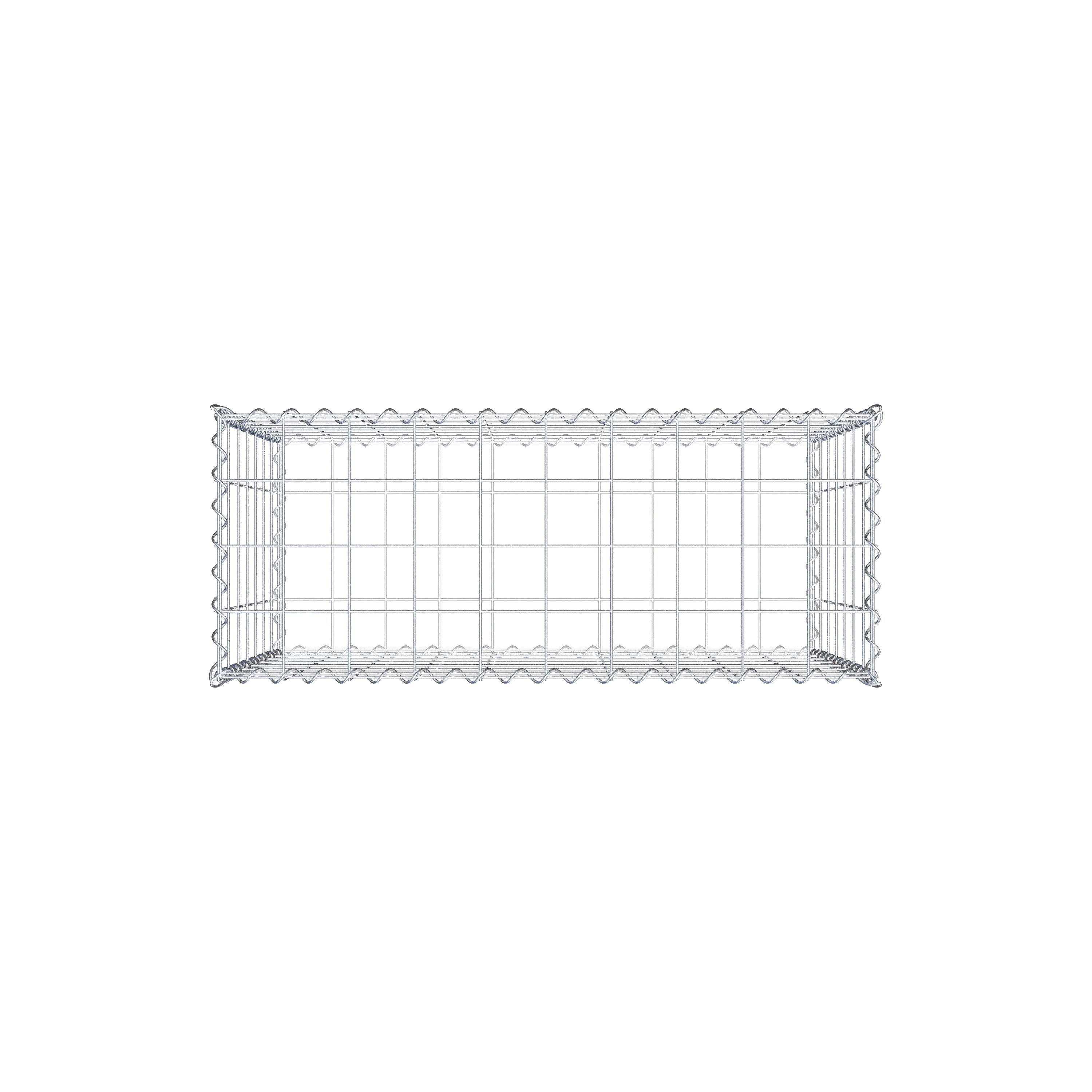 Schanskorf 100 cm x 70 cm x 40 cm (L x H x D), maaswijdte 10 cm x 10 cm, spiraal