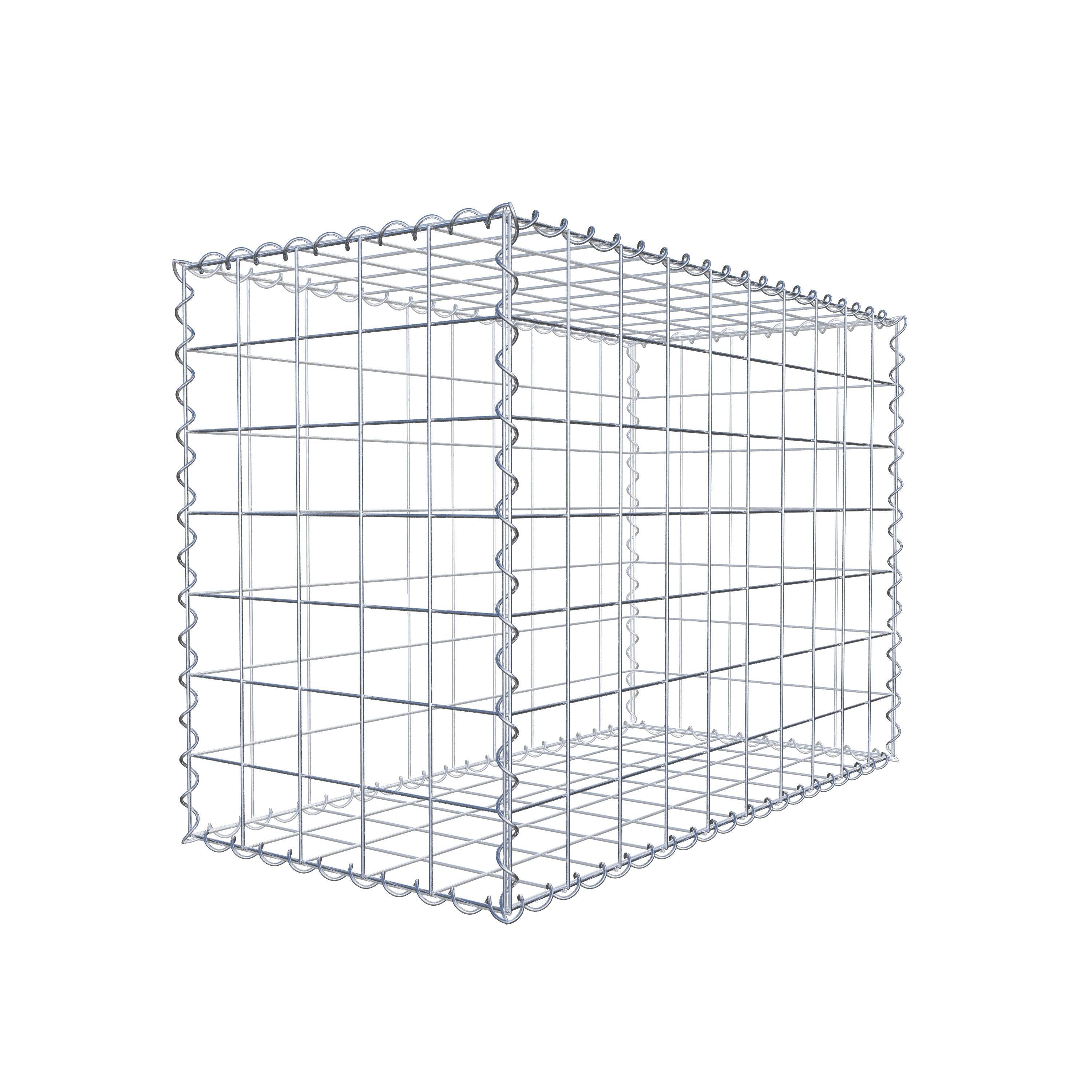 Schanskorf 100 cm x 70 cm x 50 cm (L x H x D), maaswijdte 10 cm x 10 cm, spiraal