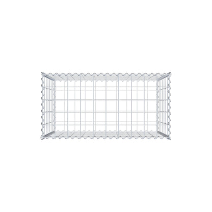 Gabion 100 cm x 70 cm x 50 cm (L x H x D), maskestørrelse 10 cm x 10 cm, spiral