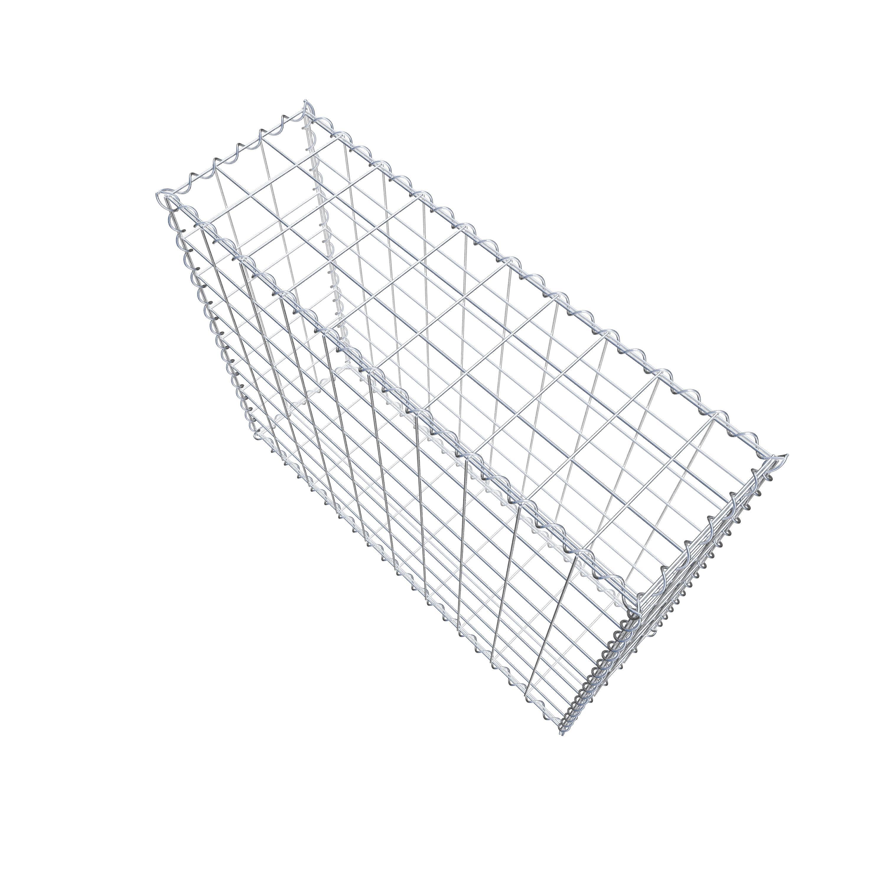 Schanskorf 100 cm x 80 cm x 30 cm (L x H x D), maaswijdte 10 cm x 10 cm, spiraal