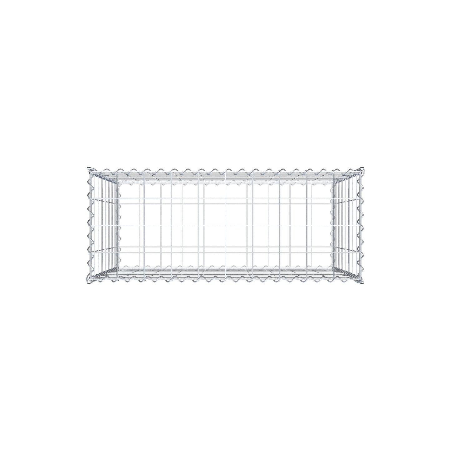 Gabion 100 cm x 80 cm x 40 cm (L x H x D), maskestørrelse 10 cm x 10 cm, spiral