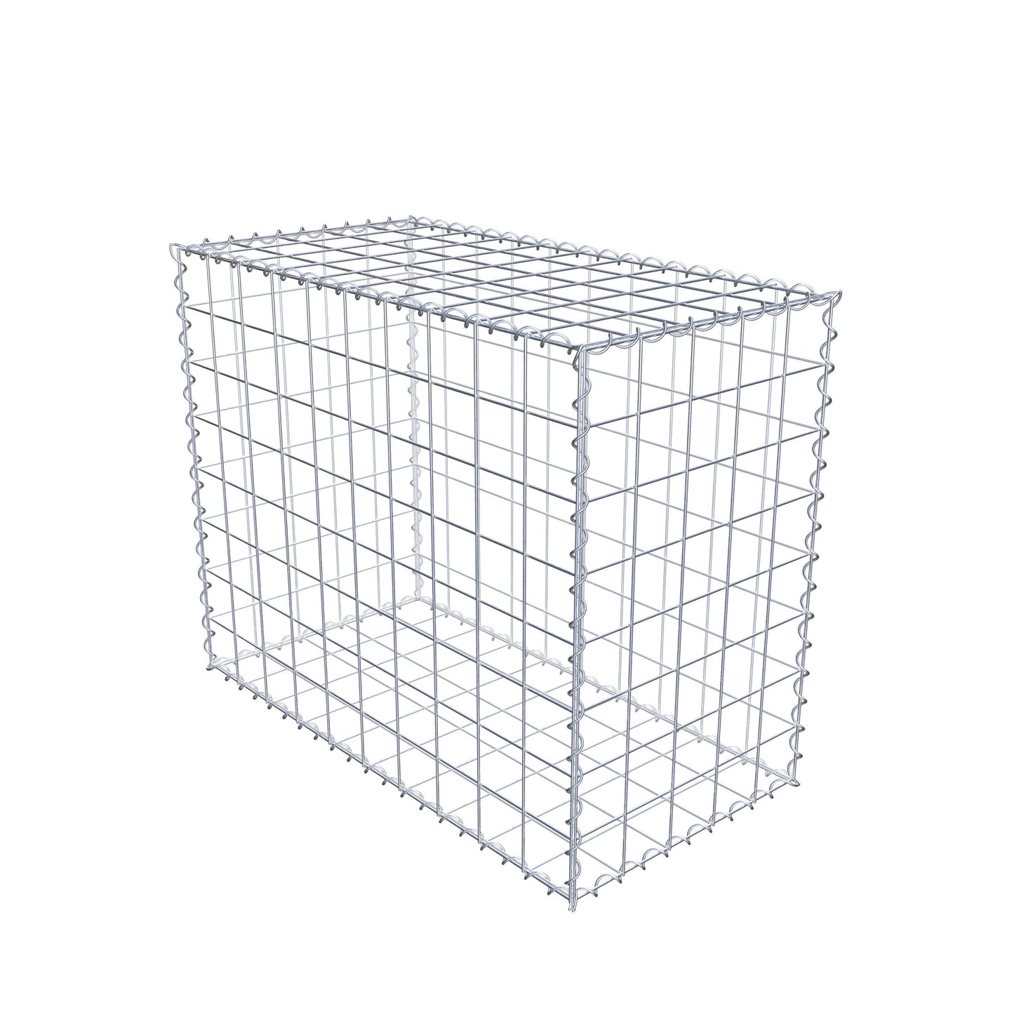 Gabion 100 cm x 80 cm x 50 cm (L x H x D), maskestørrelse 10 cm x 10 cm, spiral