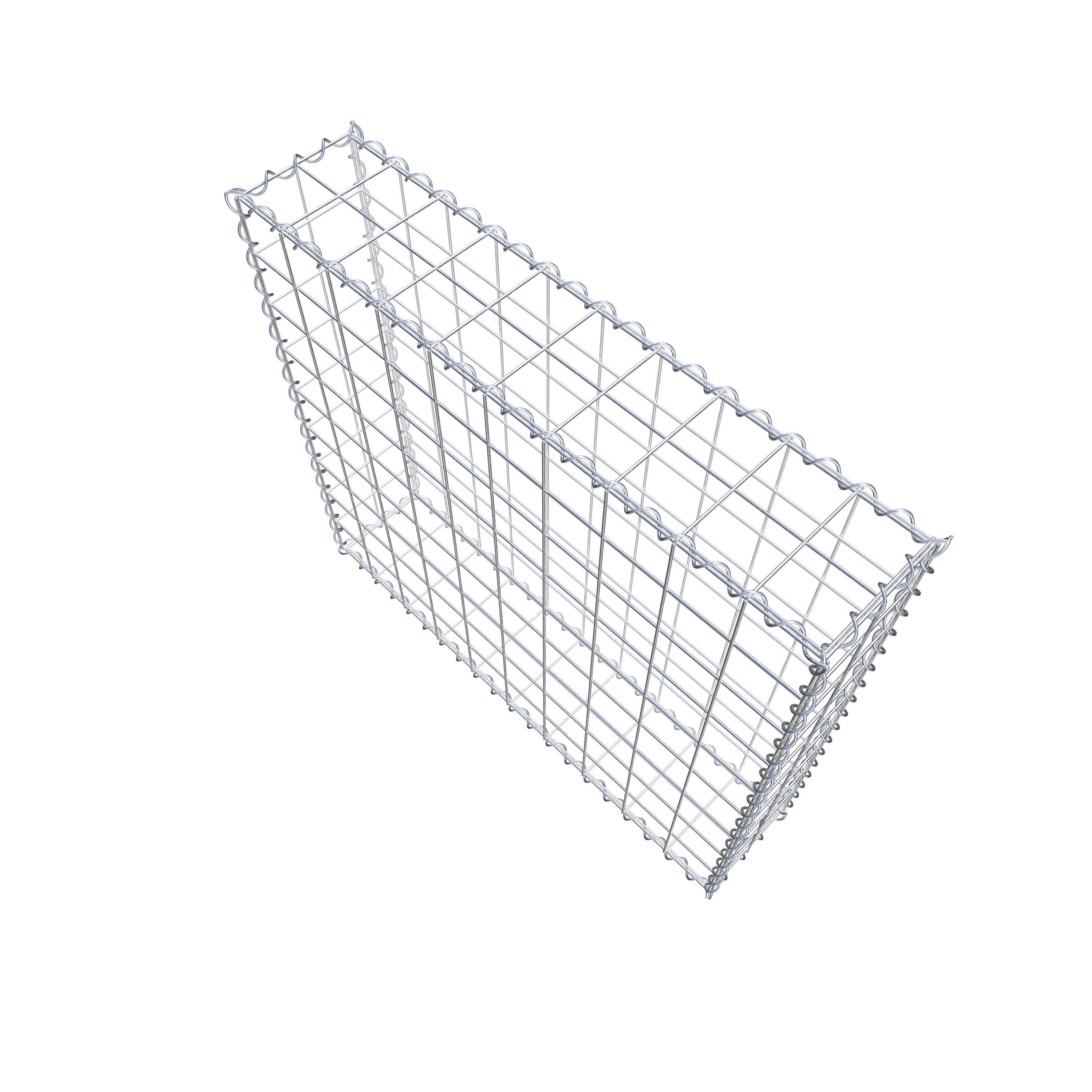 Schanskorf 100 cm x 90 cm x 20 cm (L x H x D), maaswijdte 10 cm x 10 cm, spiraal