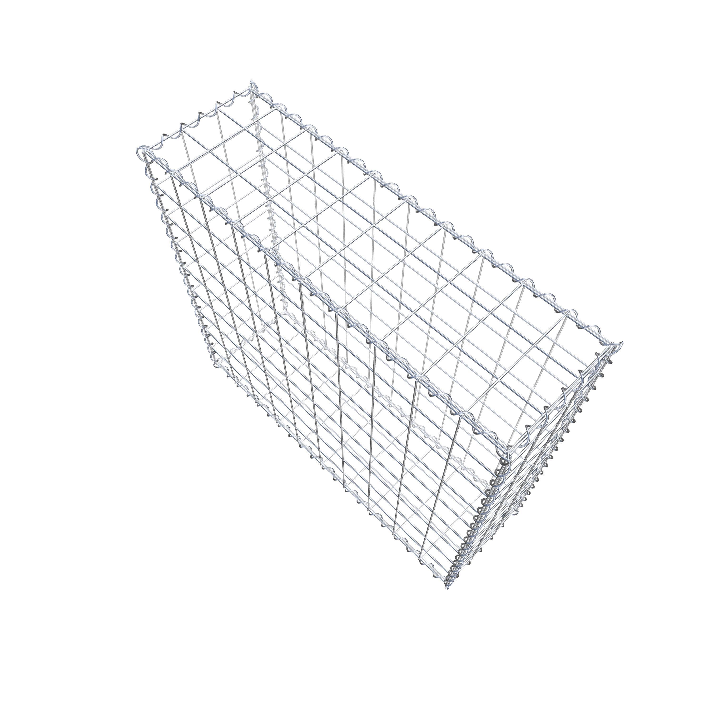 Schanskorf 100 cm x 90 cm x 30 cm (L x H x D), maaswijdte 10 cm x 10 cm, spiraal