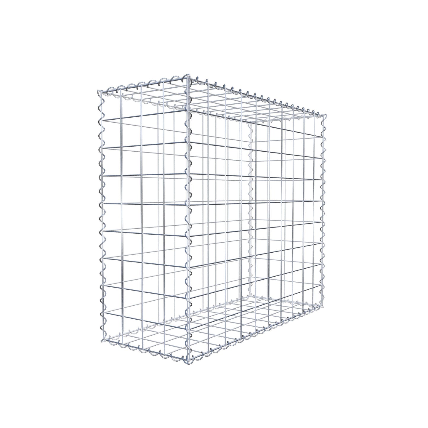 Gabion 100 cm x 90 cm x 40 cm (L x H x D), maskestørrelse 10 cm x 10 cm, spiral