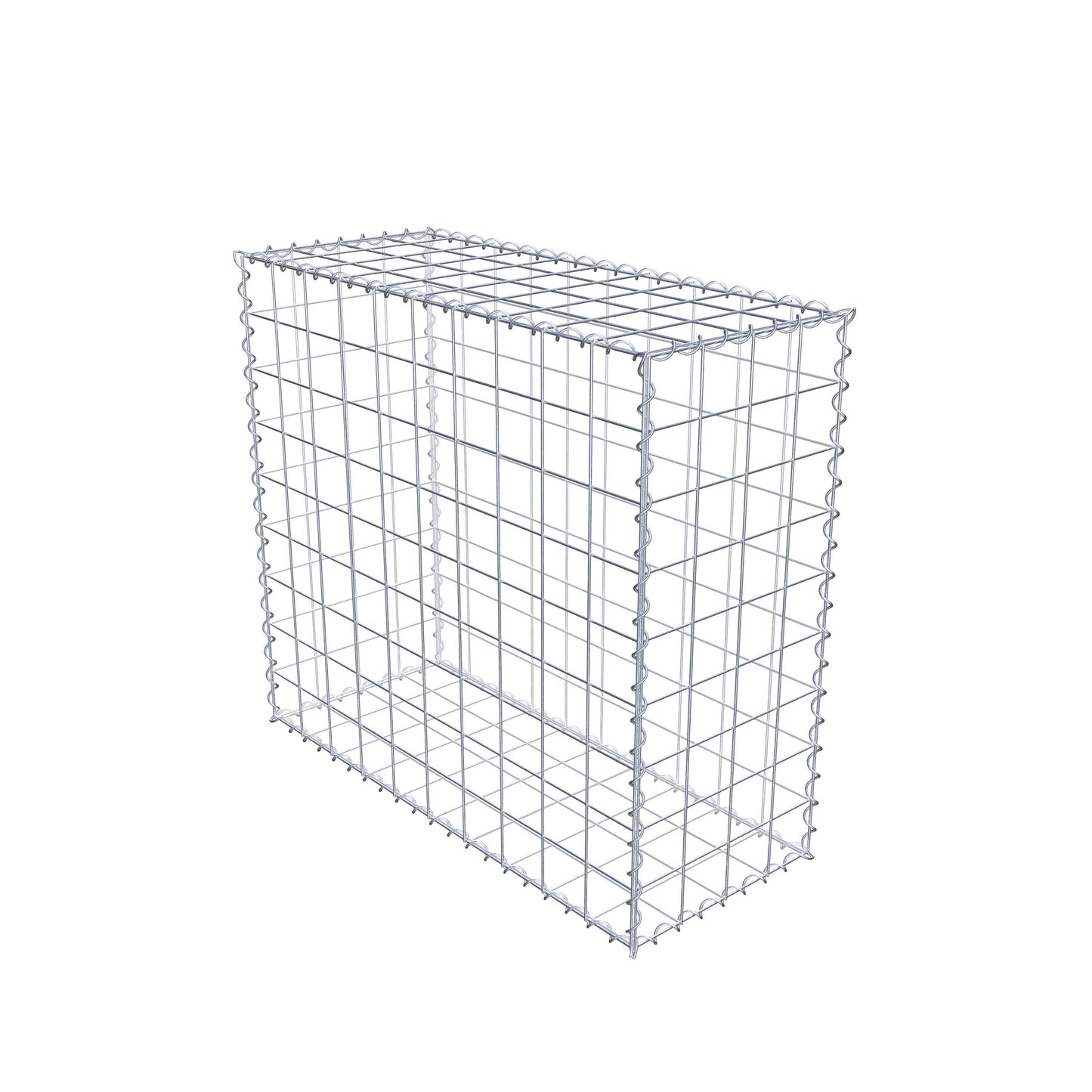 Gabion 100 cm x 90 cm x 40 cm (L x H x D), maskestørrelse 10 cm x 10 cm, spiral