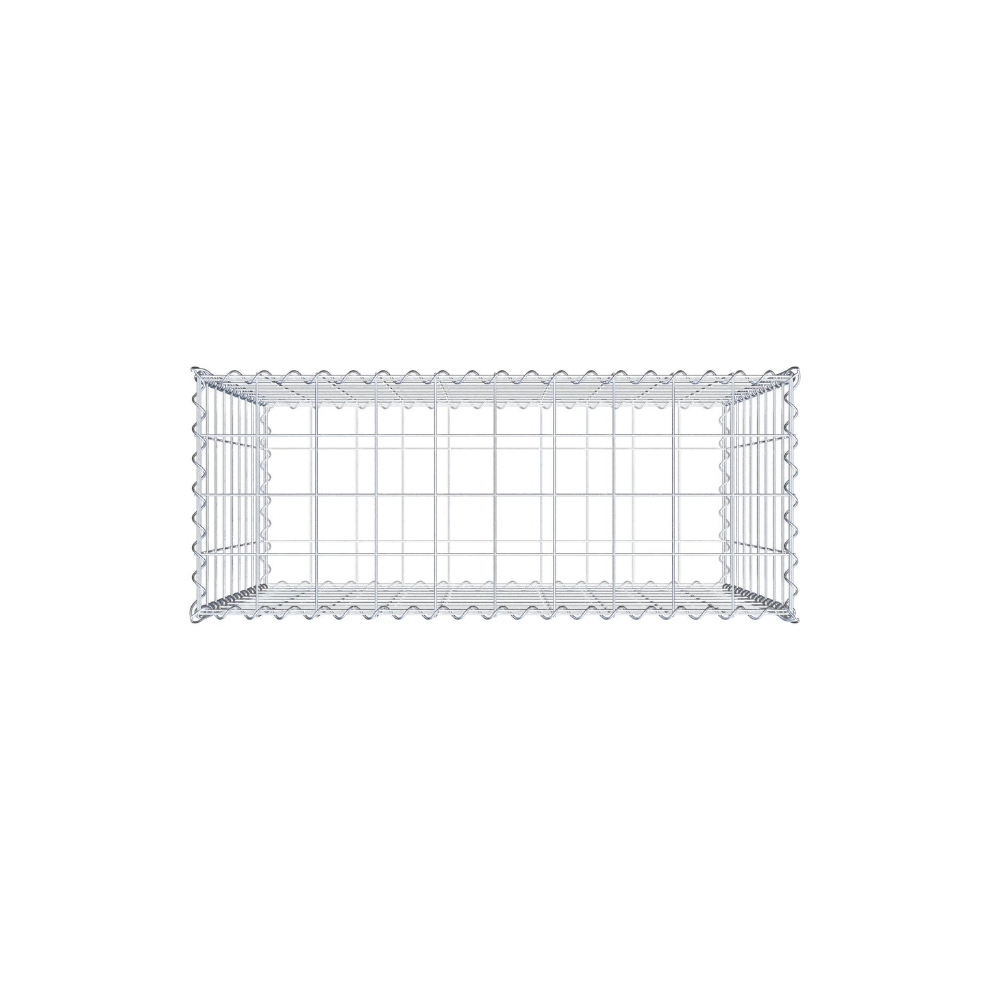 Gabion 100 cm x 90 cm x 40 cm (L x H x D), maskestørrelse 10 cm x 10 cm, spiral