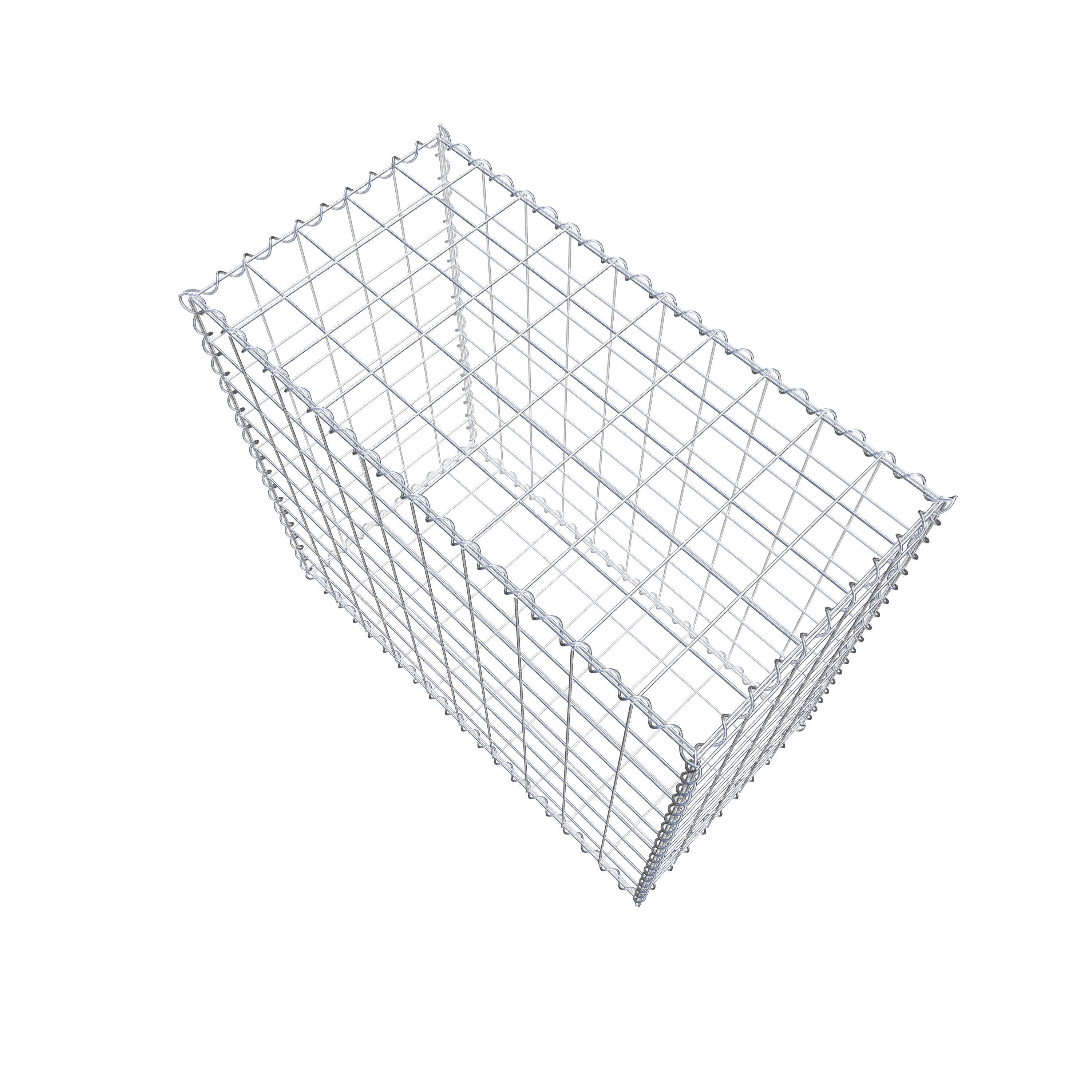 Schanskorf 100 cm x 90 cm x 50 cm (L x H x D), maaswijdte 10 cm x 10 cm, spiraal