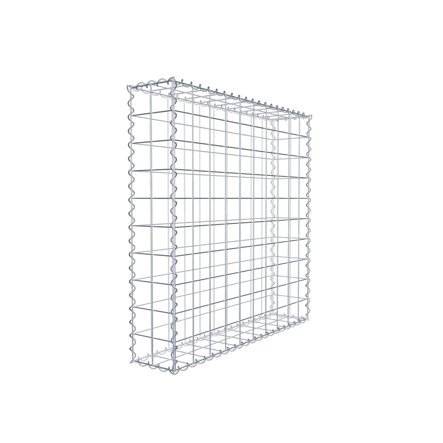 Gabion 100 cm x 100 cm x 20 cm (L x H x D), maskstorlek 10 cm x 10 cm, spiral