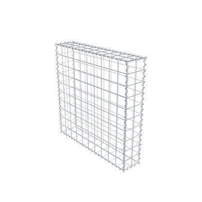 Gabion 100 cm x 100 cm x 20 cm (L x H x D), maskstorlek 10 cm x 10 cm, spiral