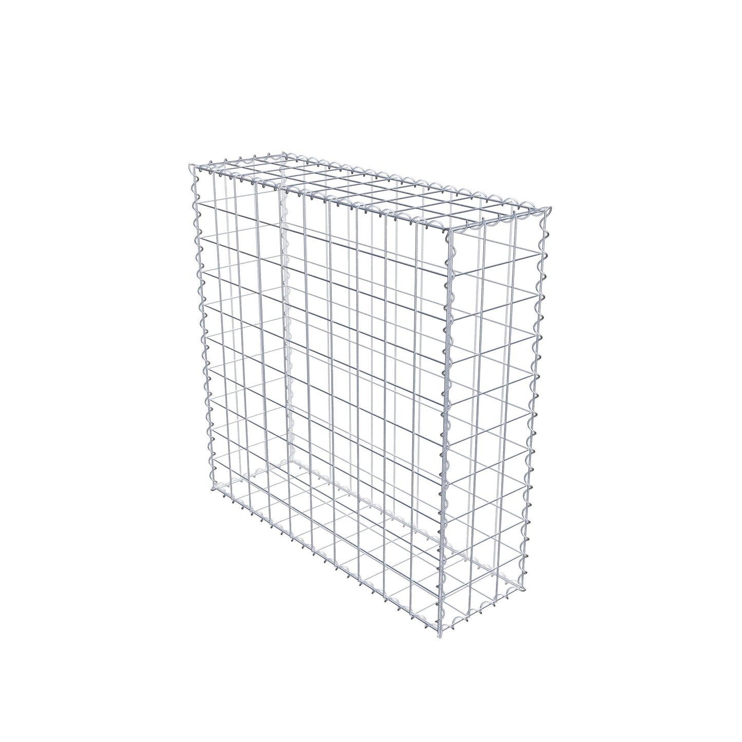 Gabion 100 cm x 100 cm x 30 cm (L x H x P), mailles 10 cm x 10 cm, spirale
