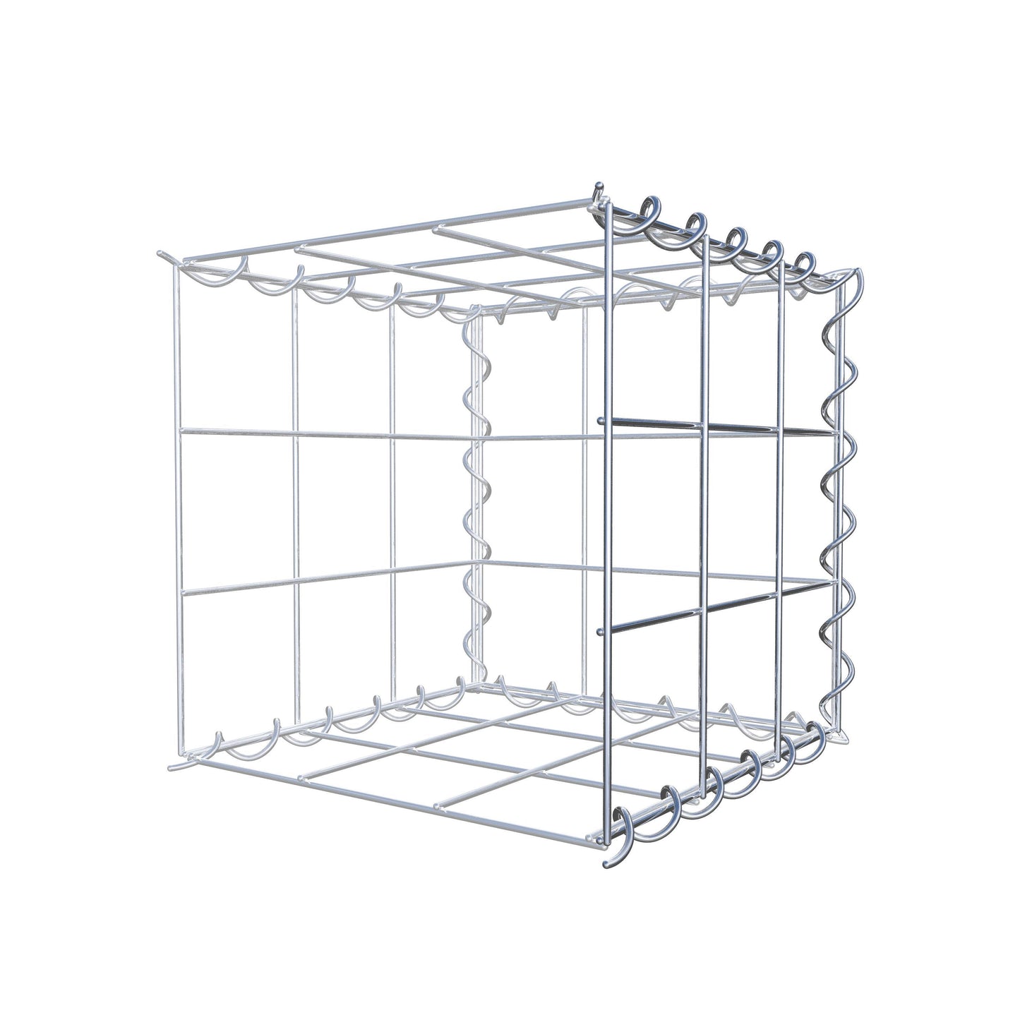 Gabion rapporté type 2 30 cm x 30 cm x 30 cm (L x H x P), mailles 10 cm x 10 cm, spirale