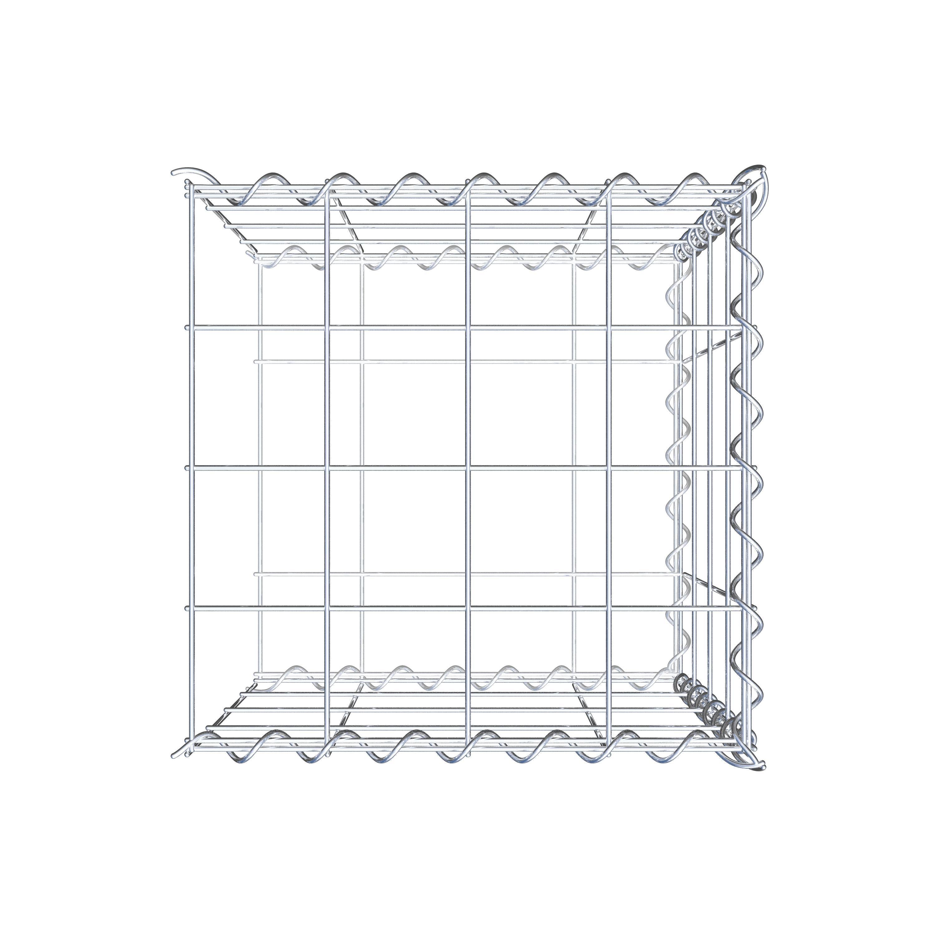 Gabião tipo 2 40 cm x 40 cm x 40 cm (C x A x P), malhagem 10 cm x 10 cm, espiral