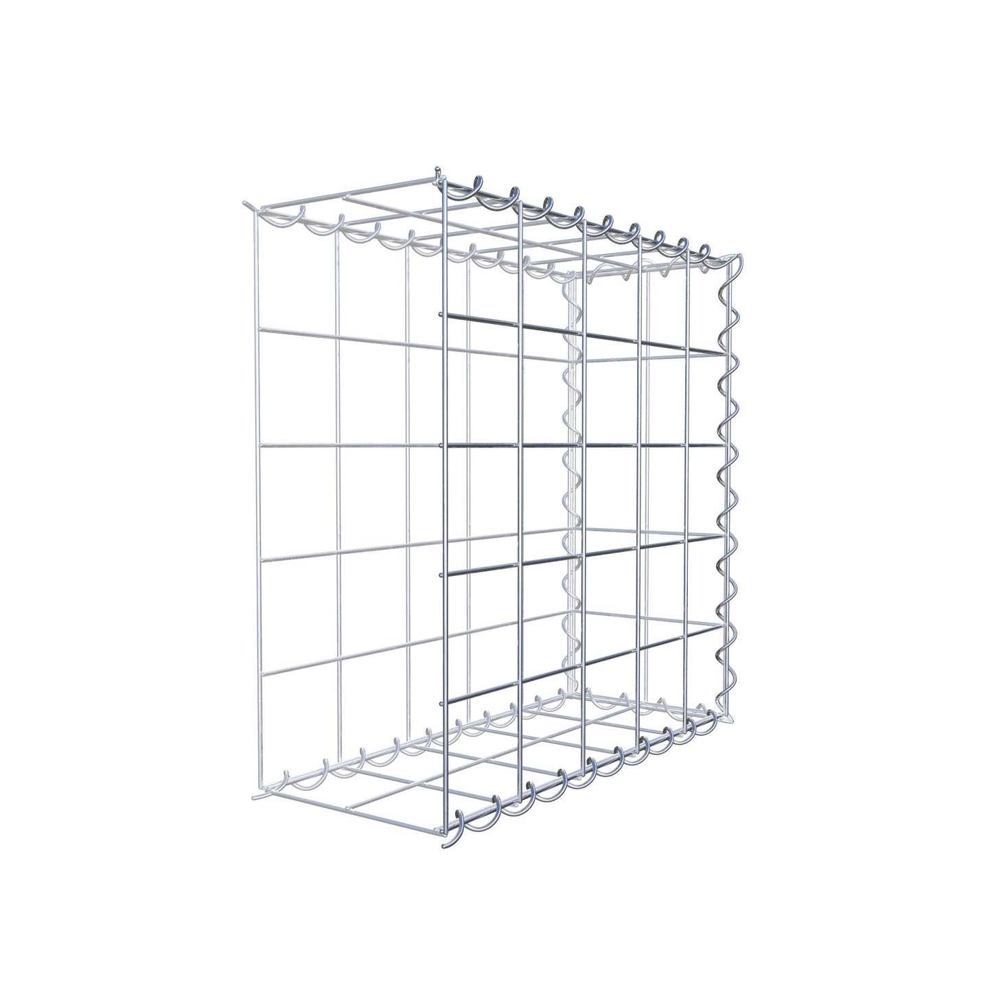 Opvokset gabion type 2 50 cm x 50 cm x 20 cm (L x H x D), maskestørrelse 10 cm x 10 cm, spiral