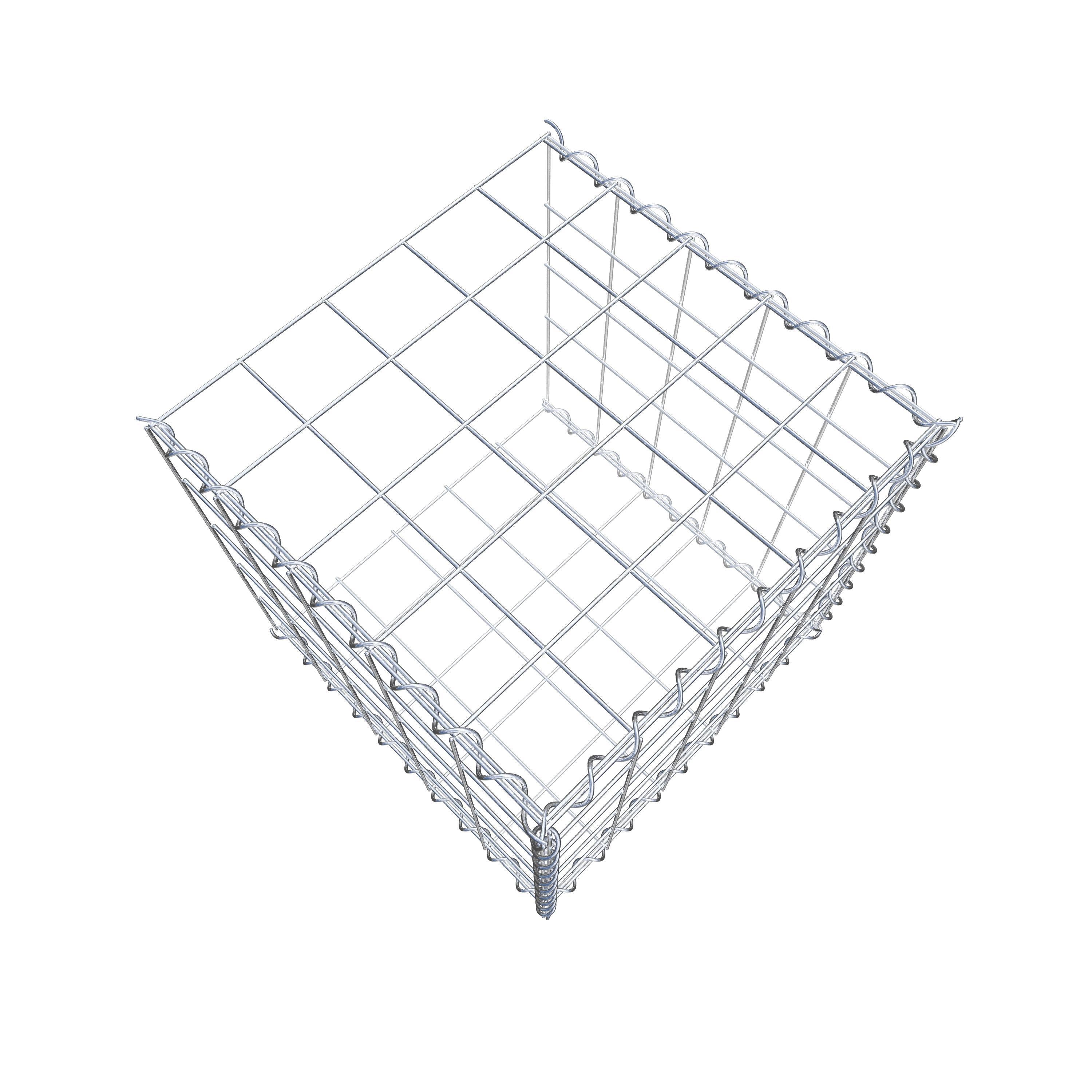 Gabião tipo 2 50 cm x 50 cm x 50 cm (C x A x P), malhagem 10 cm x 10 cm, espiral