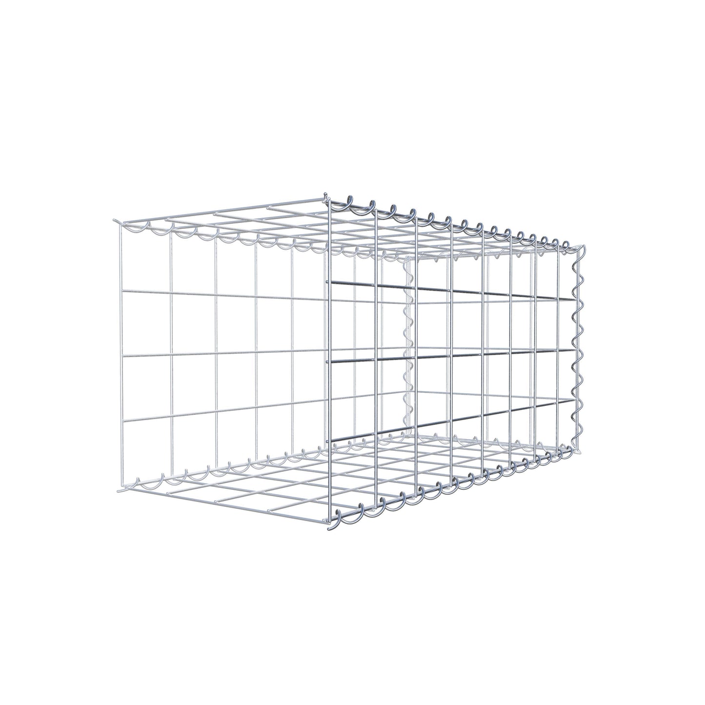 Gabião tipo 2 80 cm x 40 cm x 40 cm (C x A x P), malhagem 10 cm x 10 cm, espiral