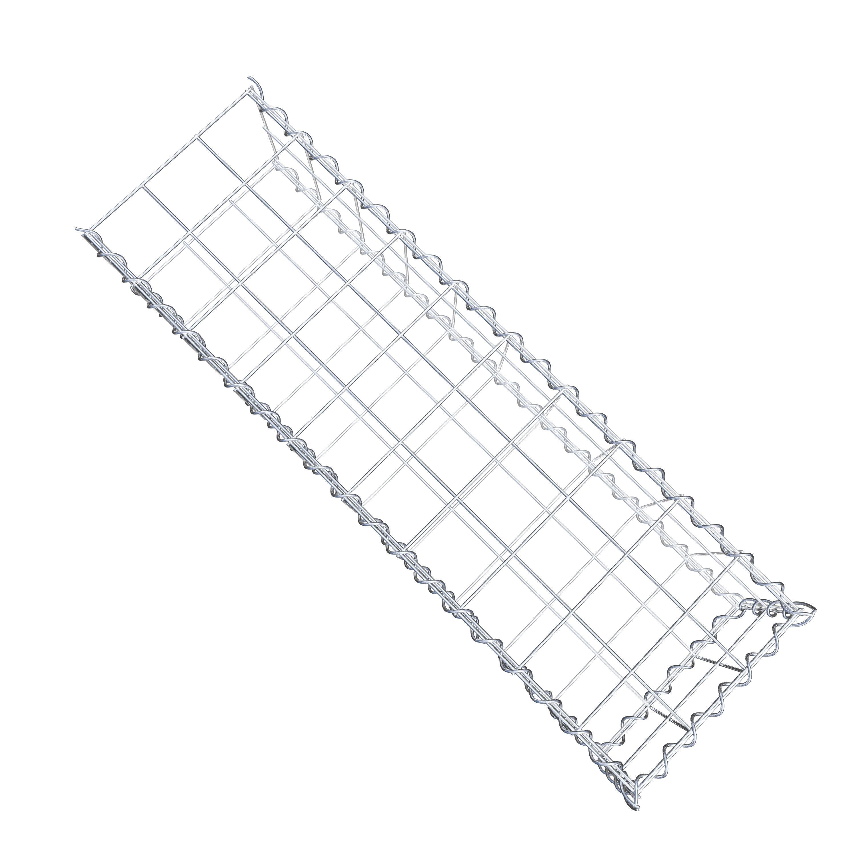 Aangegroeide schanskorf type 2 100 cm x 20 cm x 30 cm (L x H x D), maaswijdte 10 cm x 10 cm, spiraal