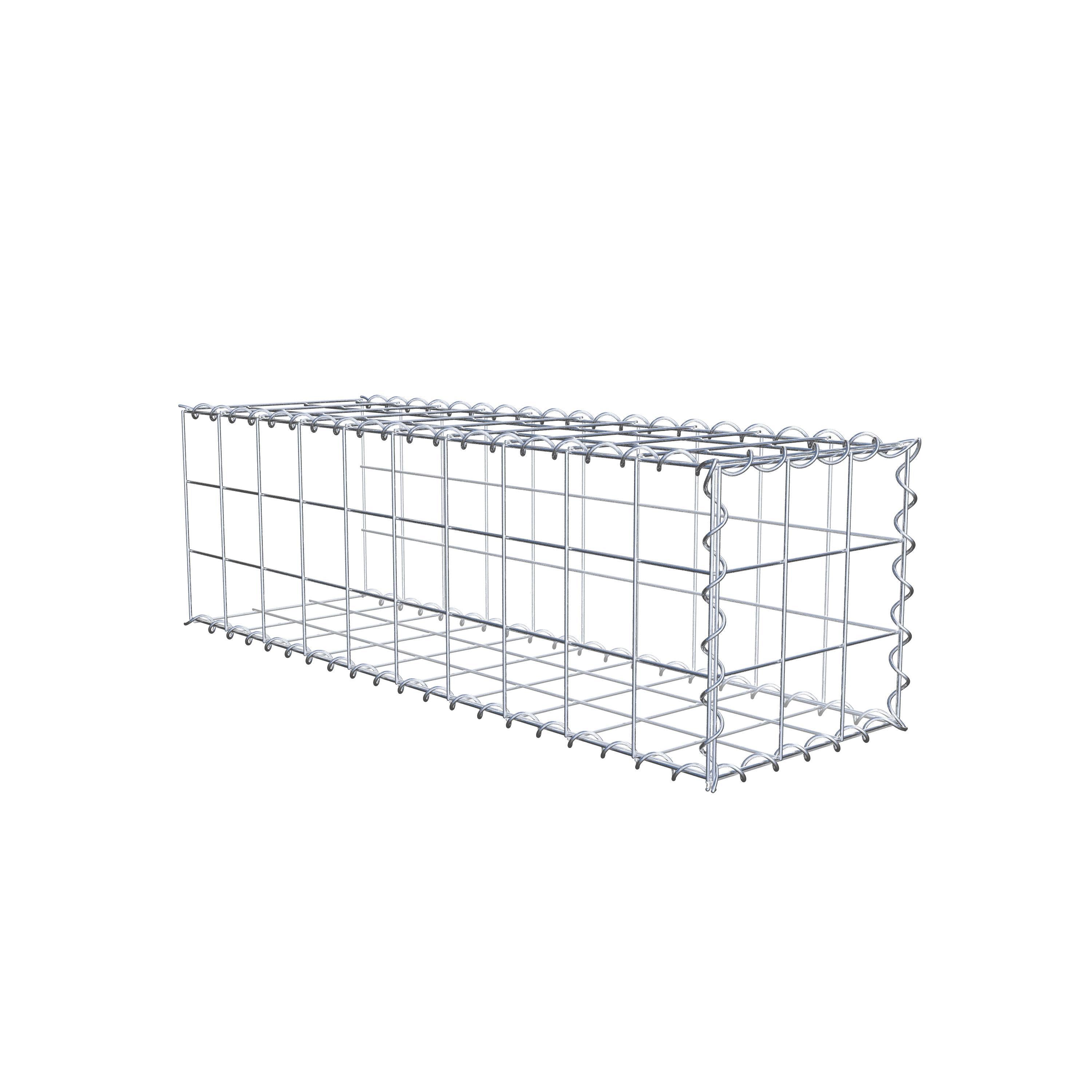 Add-on schanskorf type 2 100 cm x 30 cm x 30 cm (L x H x D), maaswijdte 10 cm x 10 cm, spiraal