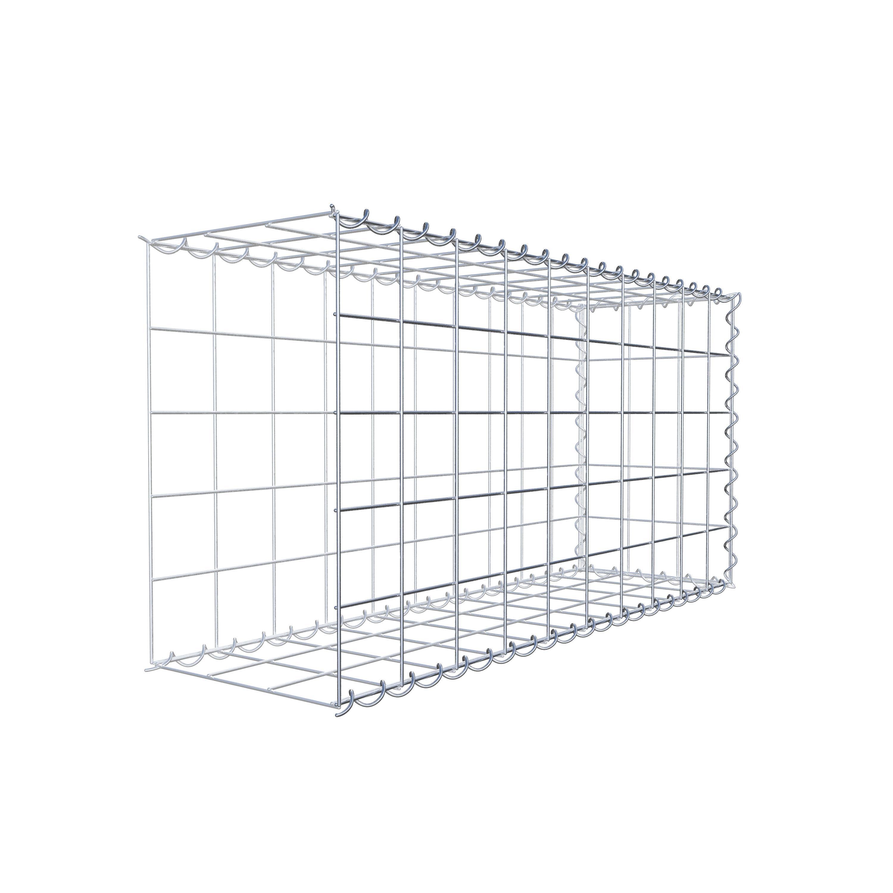 Gabião tipo 2 100 cm x 50 cm x 30 cm (C x A x P), malhagem 10 cm x 10 cm, espiral