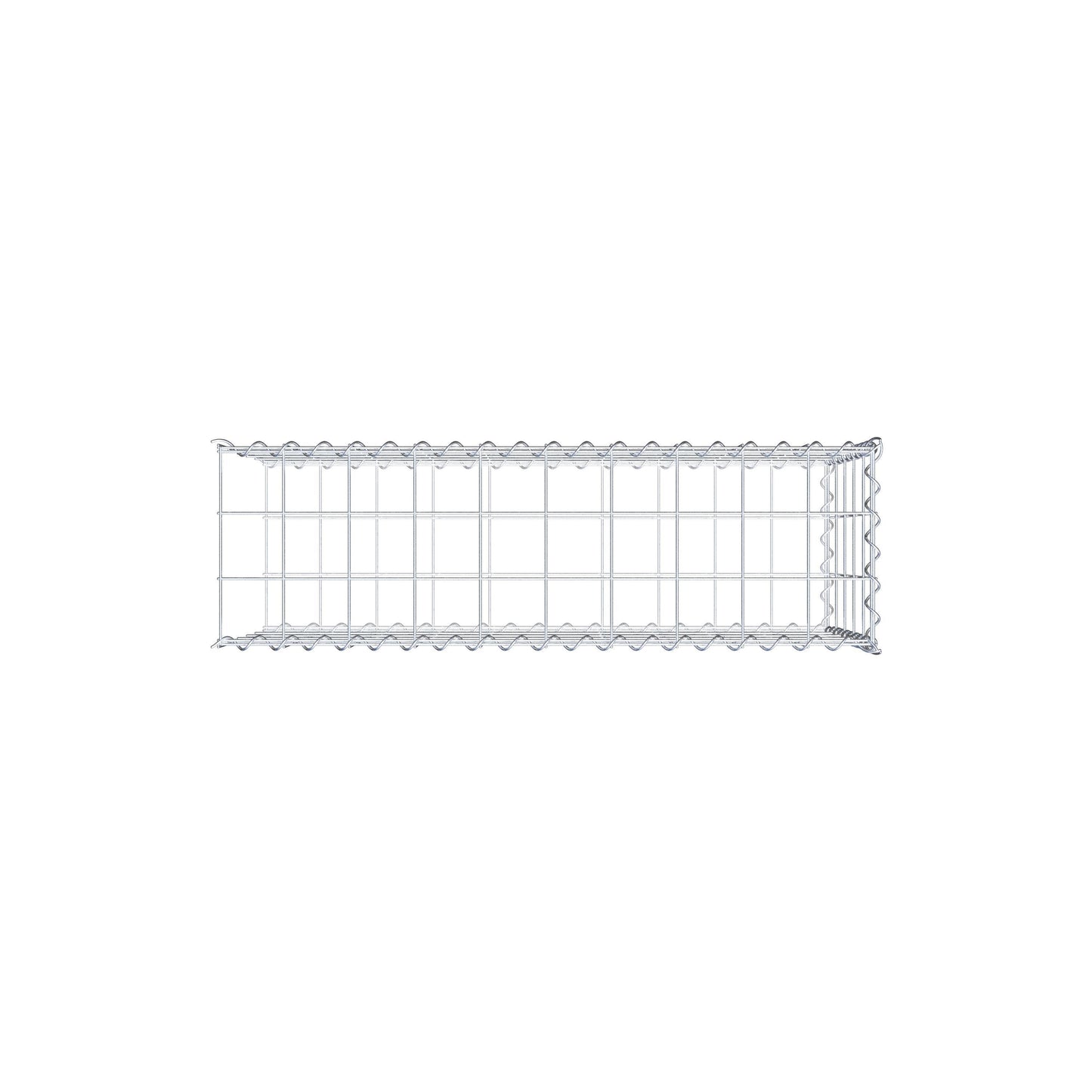 Gabion rapporté type 2 100 cm x 50 cm x 30 cm (L x H x P), mailles 10 cm x 10 cm, spirale