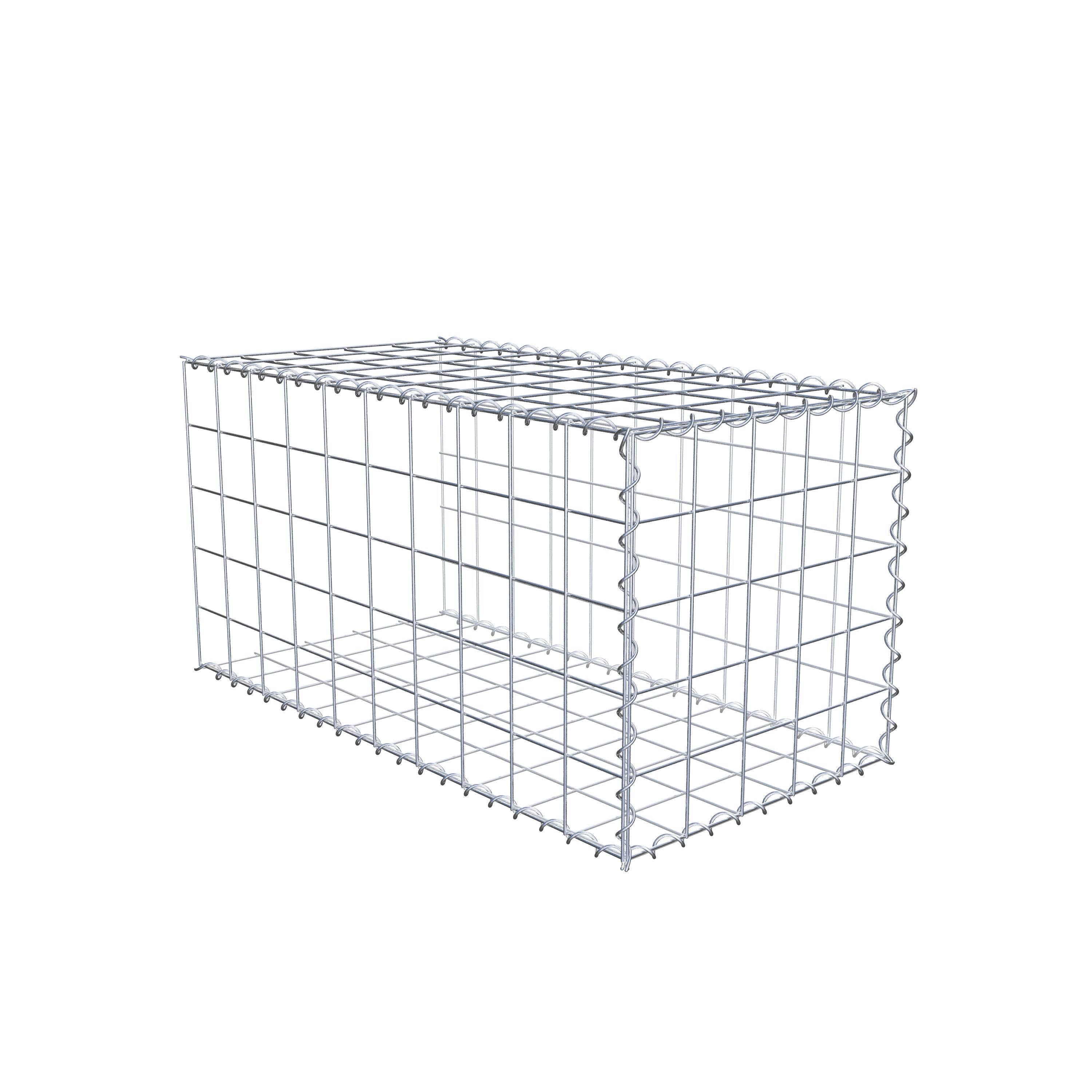 Opvokset gabion type 2 100 cm x 50 cm x 50 cm (L x H x D), maskestørrelse 10 cm x 10 cm, spiral