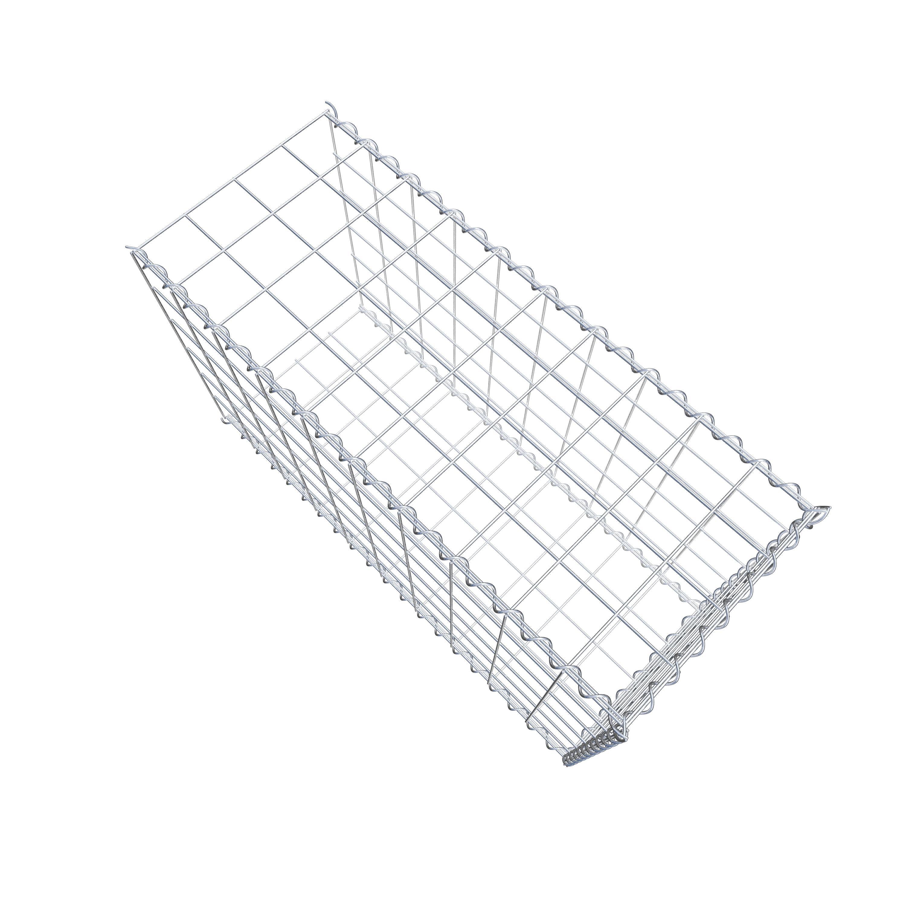 Aangegroeide schanskorf type 2 100 cm x 60 cm x 40 cm (L x H x D), maaswijdte 10 cm x 10 cm, spiraal