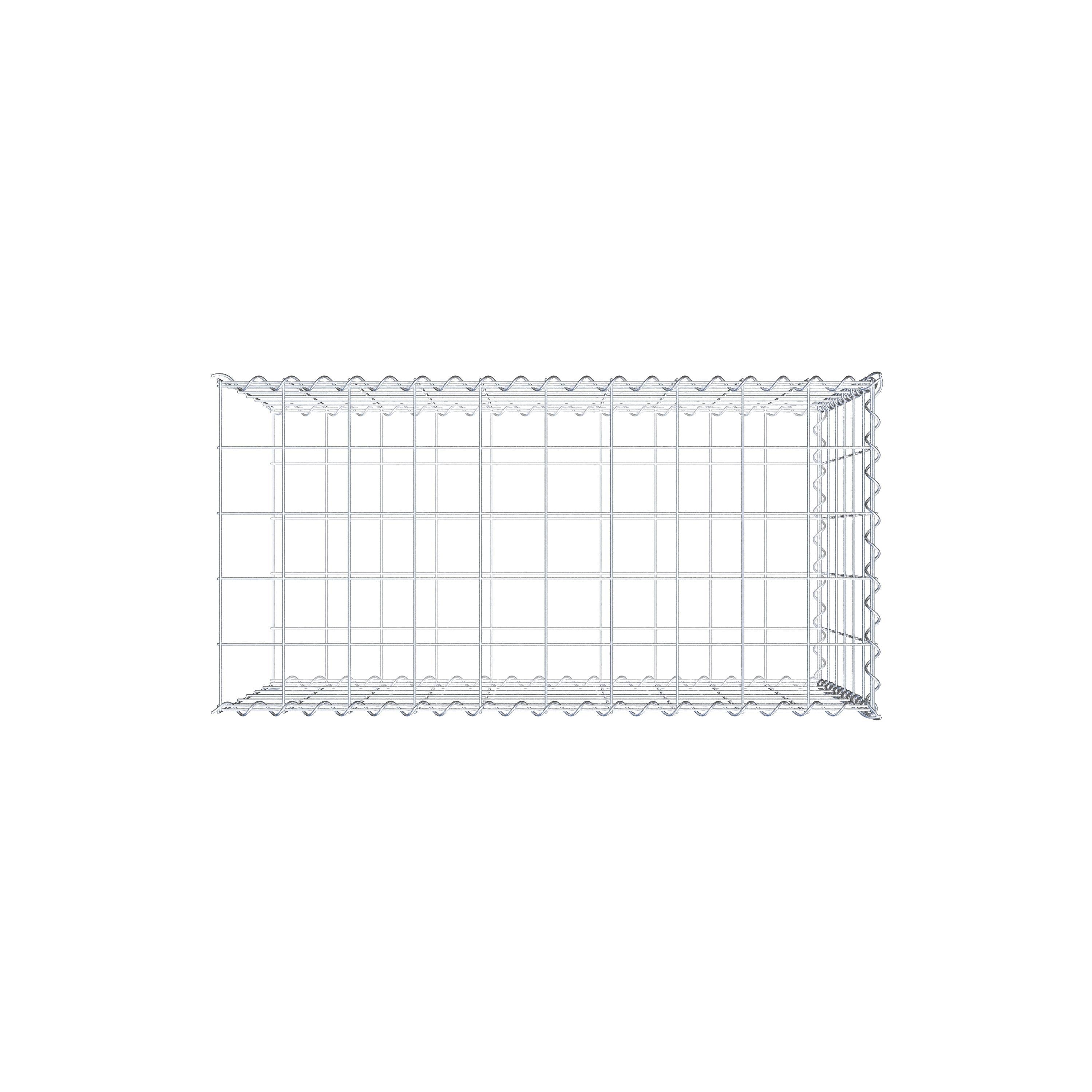 Add-on schanskorf type 2 100 cm x 60 cm x 50 cm (L x H x D), maaswijdte 10 cm x 10 cm, spiraal