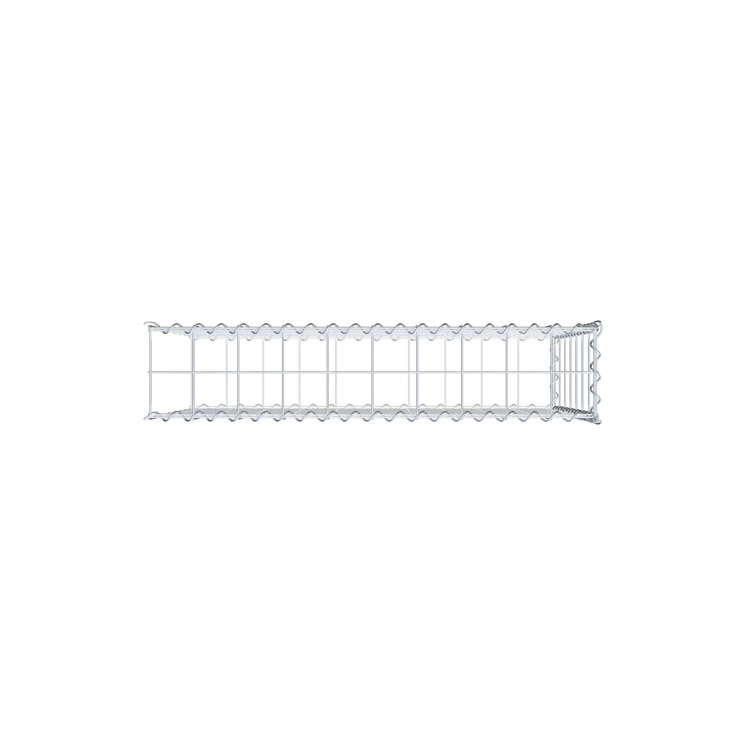Gabion rapporté type 2 100 cm x 70 cm x 20 cm (L x H x P), mailles 10 cm x 10 cm, spirale
