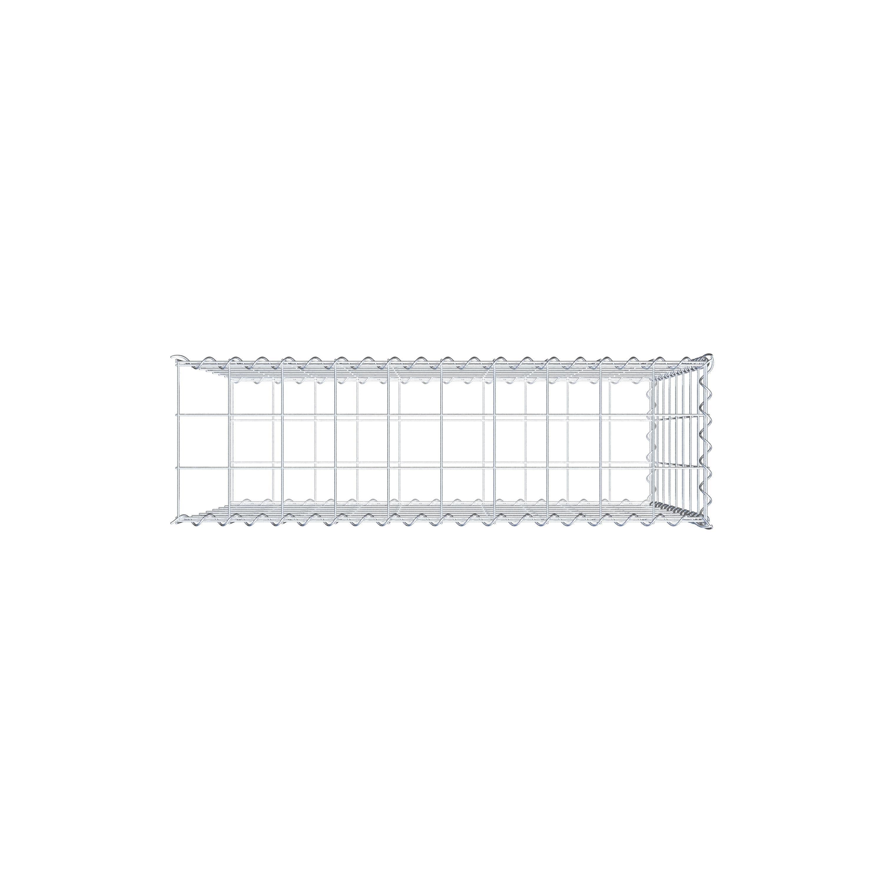 Gabião tipo 2 100 cm x 80 cm x 30 cm (C x A x P), malhagem 10 cm x 10 cm, espiral