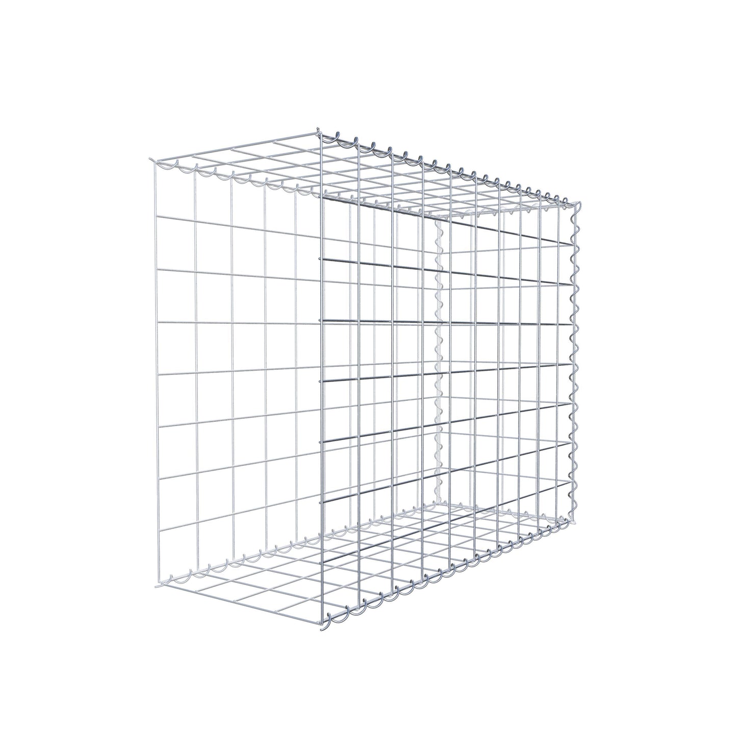 Gabion rapporté type 2 100 cm x 80 cm x 40 cm (L x H x P), mailles 10 cm x 10 cm, spirale