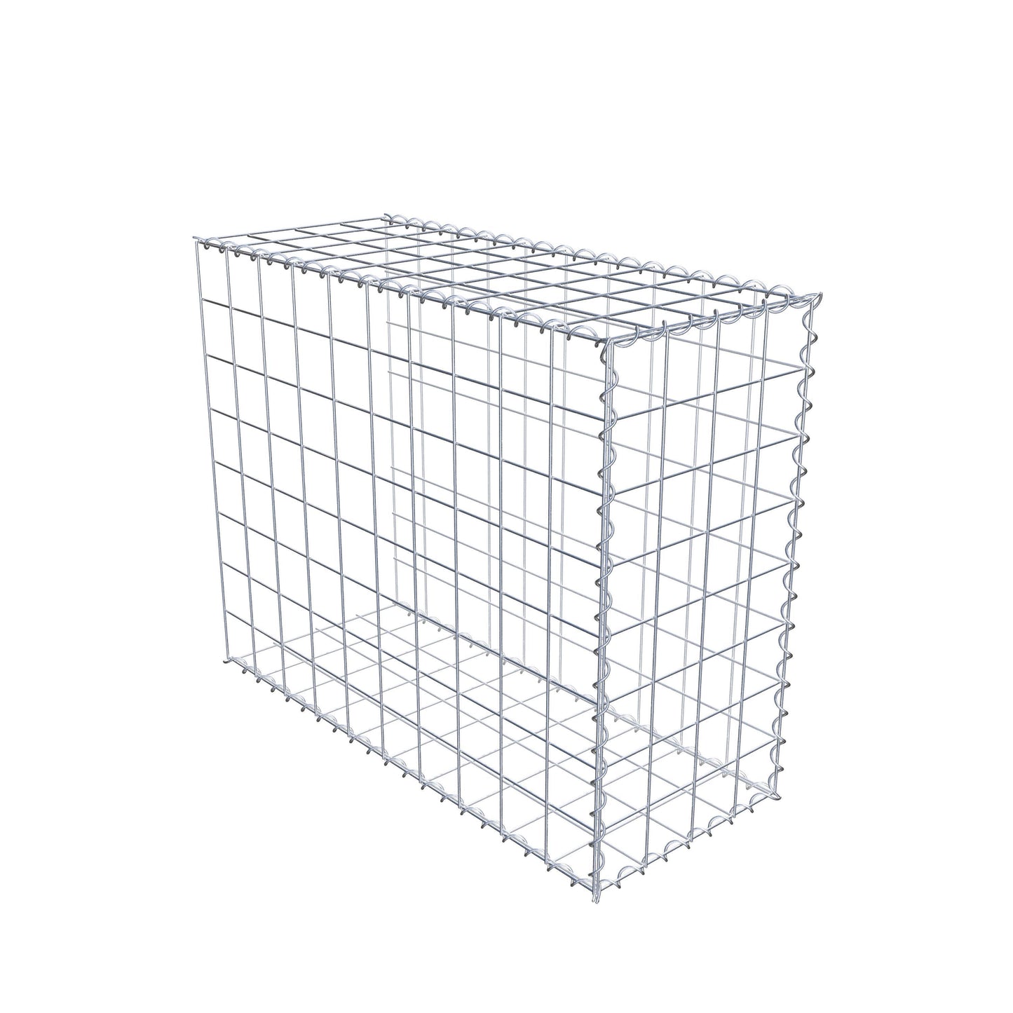 Gabion rapporté type 2 100 cm x 80 cm x 40 cm (L x H x P), mailles 10 cm x 10 cm, spirale