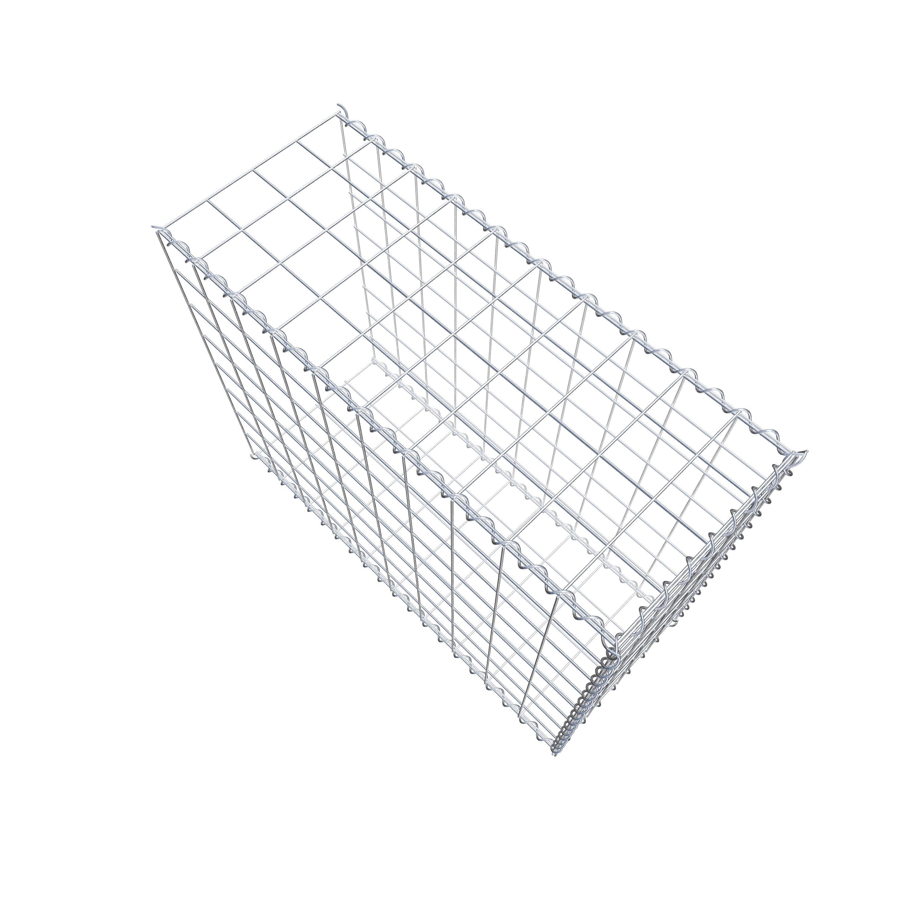 Aangegroeide schanskorf type 2 100 cm x 80 cm x 40 cm (L x H x D), maaswijdte 10 cm x 10 cm, spiraal