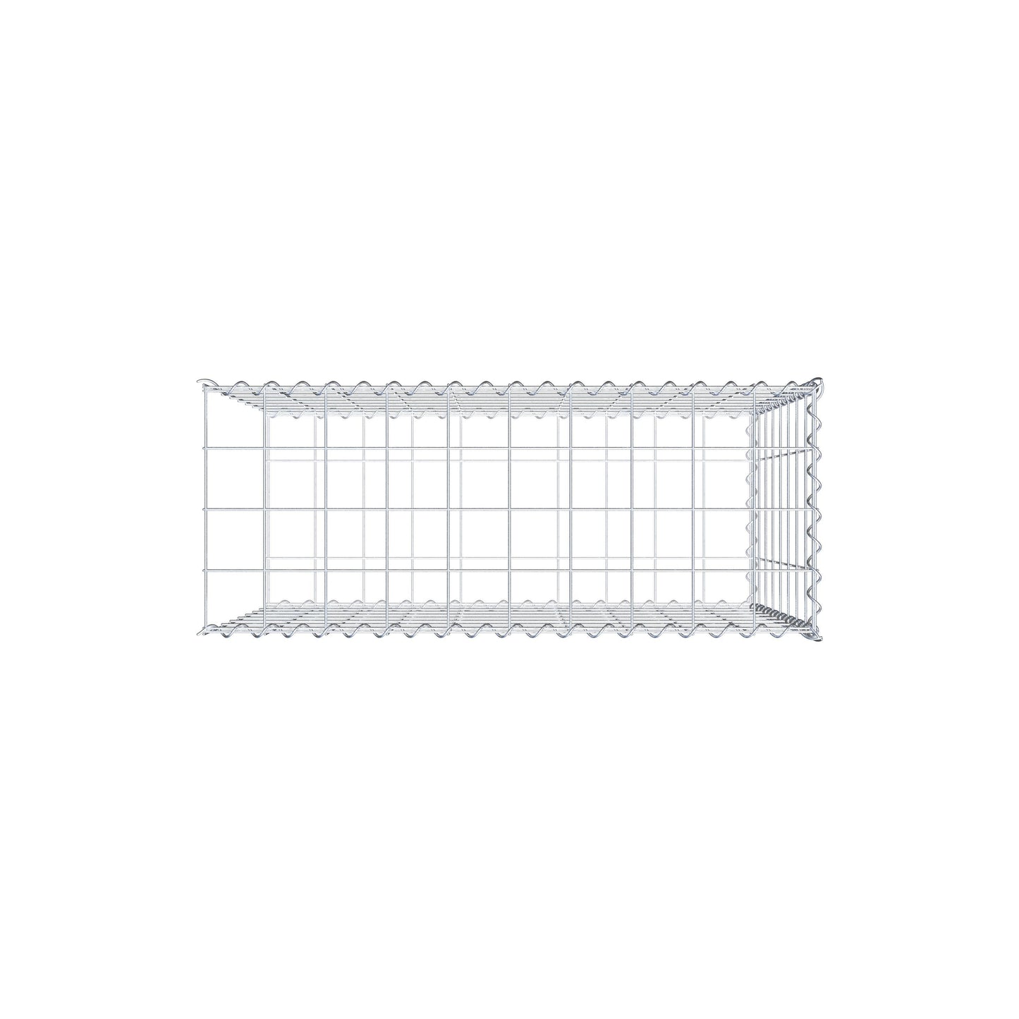 Gabion rapporté type 2 100 cm x 80 cm x 40 cm (L x H x P), mailles 10 cm x 10 cm, spirale