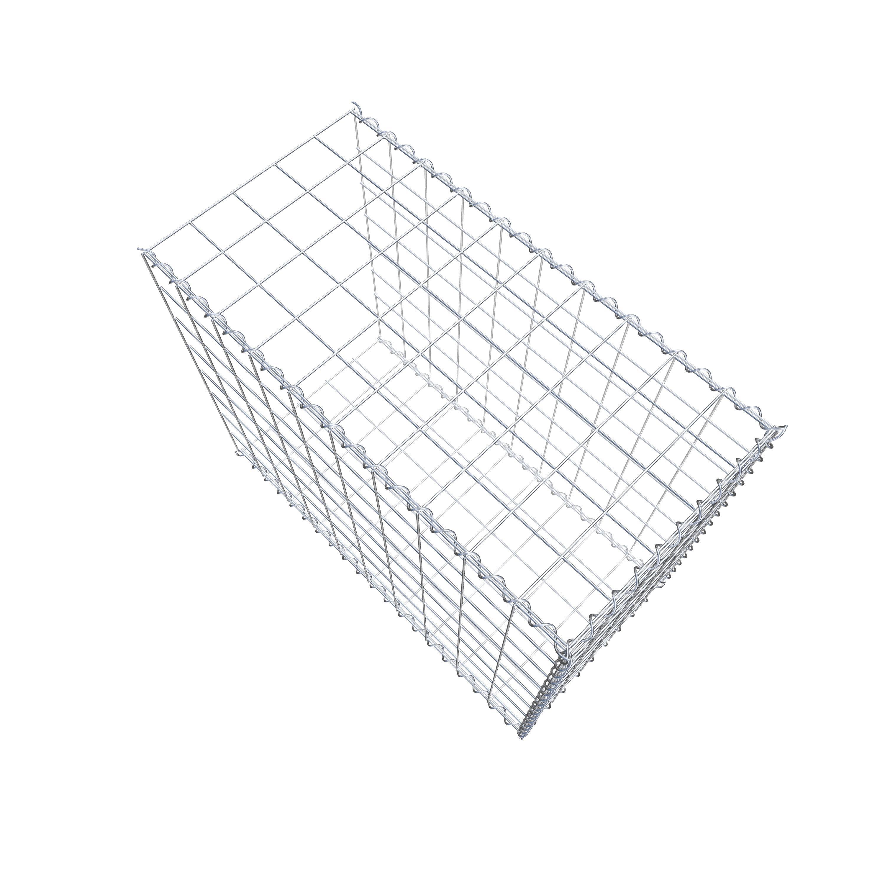 Grown-on gabion type 2 100 cm x 80 cm x 50 cm (L x H x D), mesh size 10 cm x 10 cm, spiral